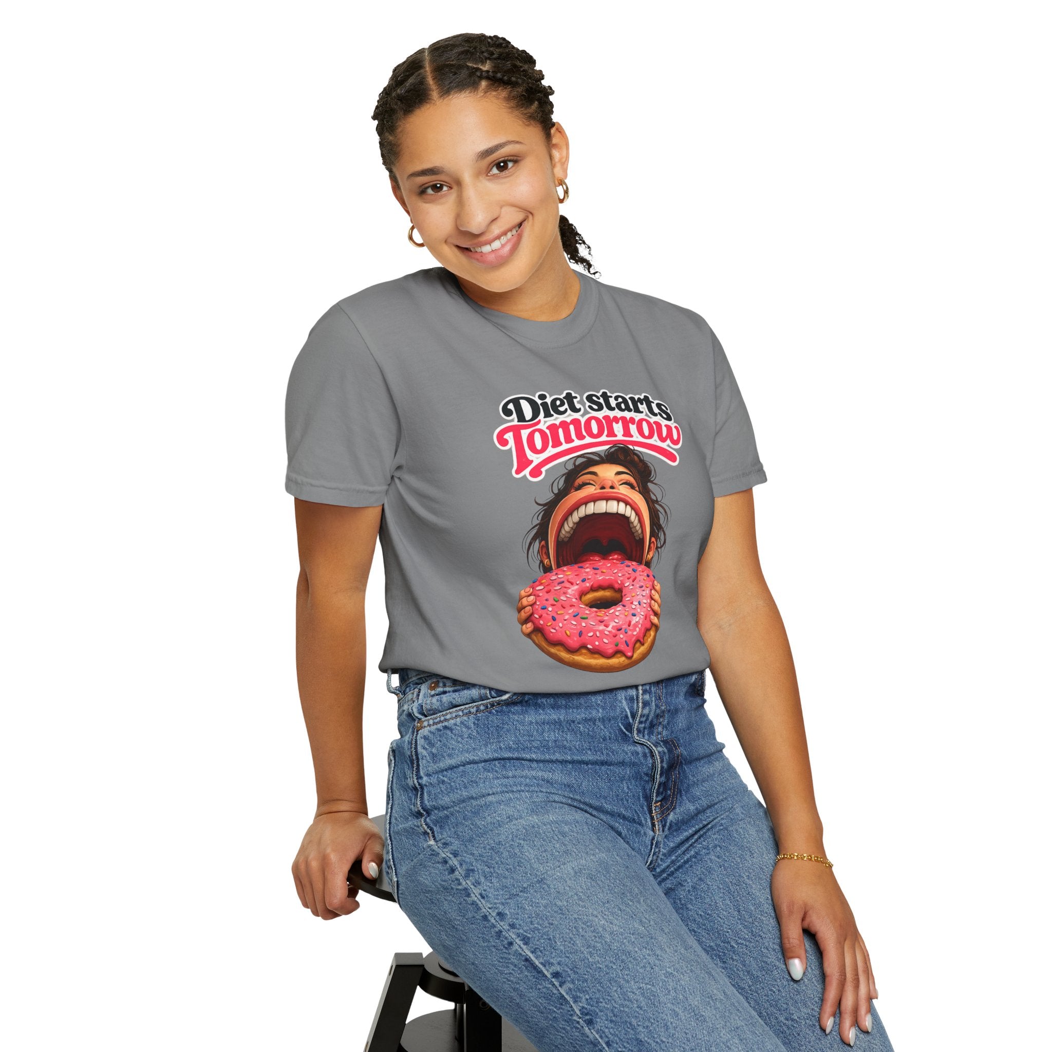 Diet Starts Tomorrow T-Shirt — Funny Donut Graphic Tee