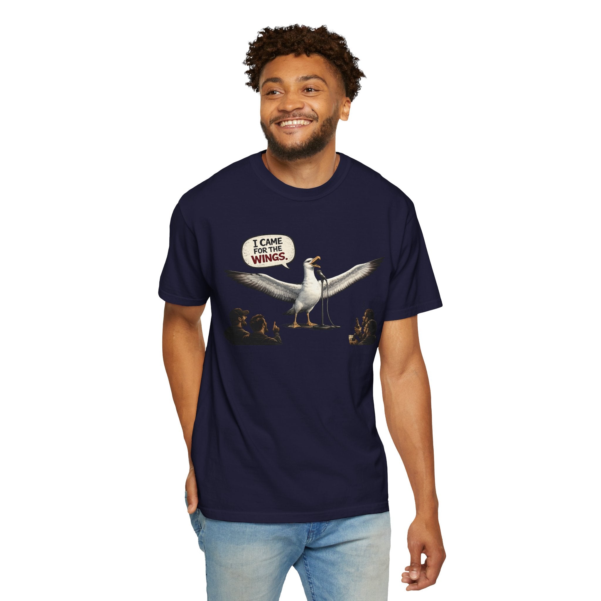 Albatross stand up Tee — "I Came For The Wings" Graphic T-Shirt
