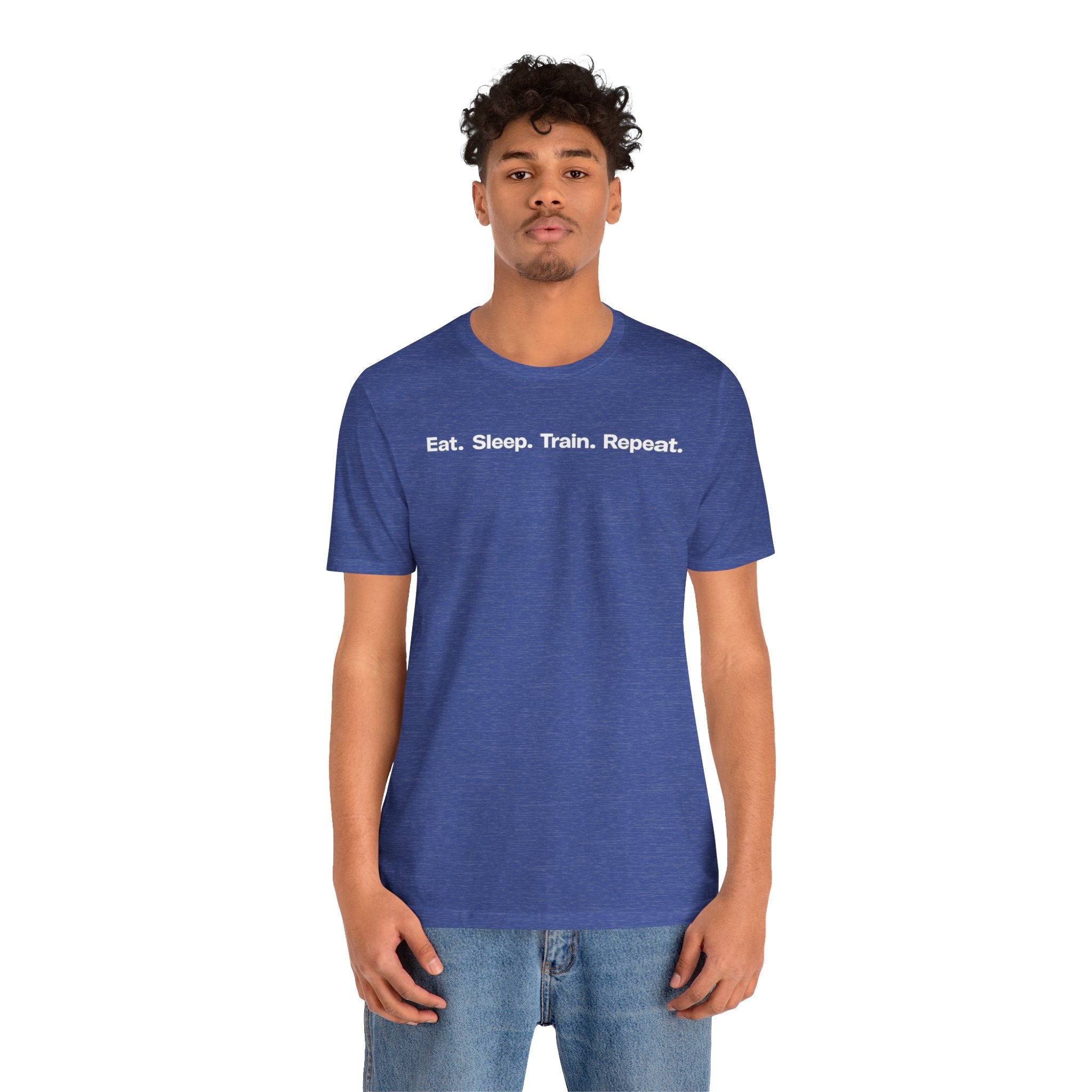 Eat. Sleep. Train. Repeat. Tee — Minimalist Music Symbols T‑Shirt