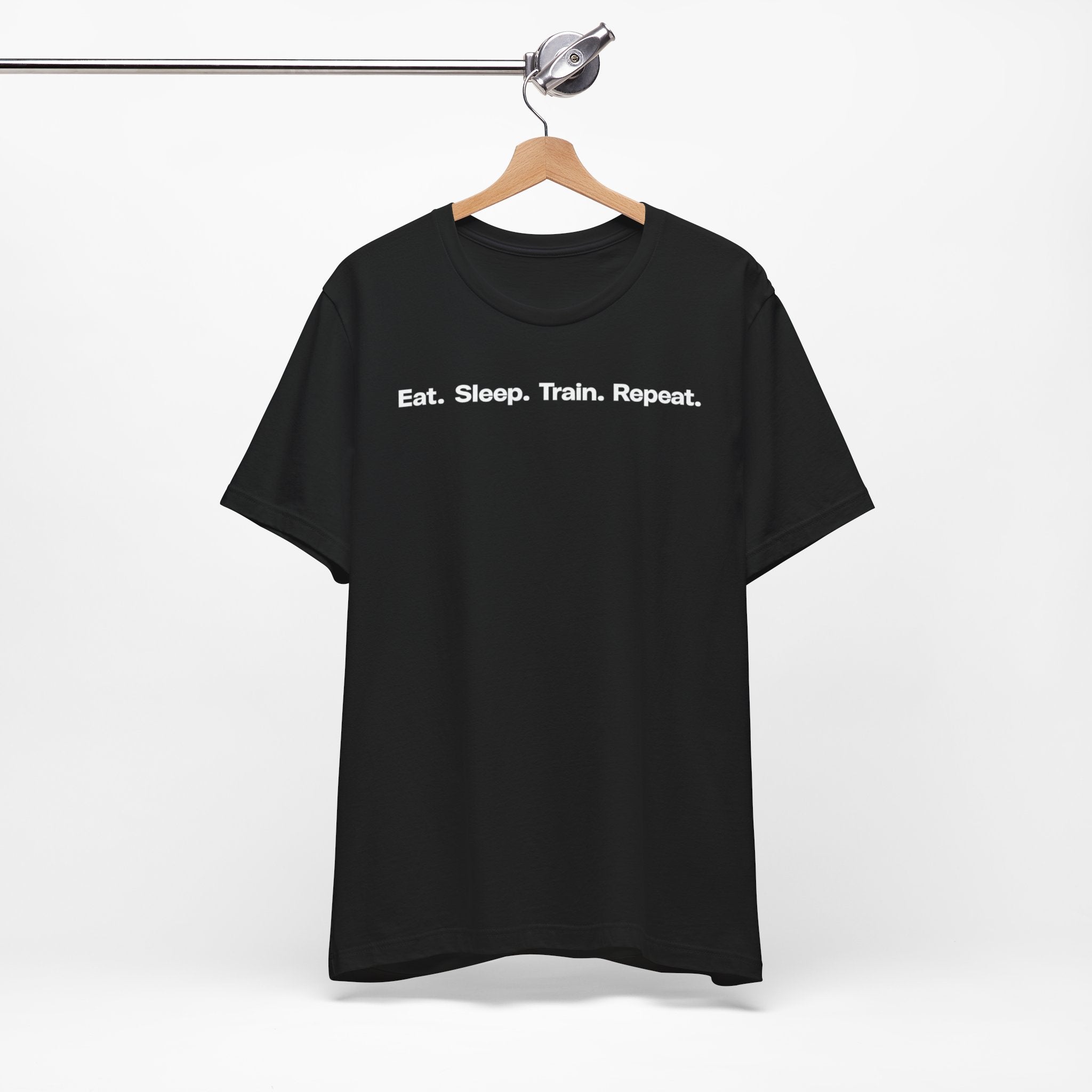 Eat. Sleep. Train. Repeat. Tee — Minimalist Music Symbols T‑Shirt