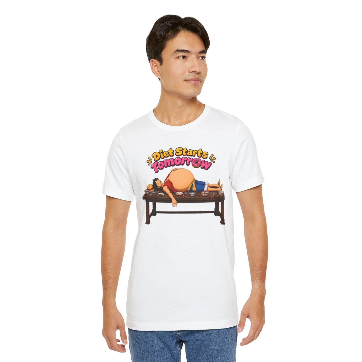 Luffy Diet Starts Tomorrow- Unisex Jersey Short Sleeve Tee