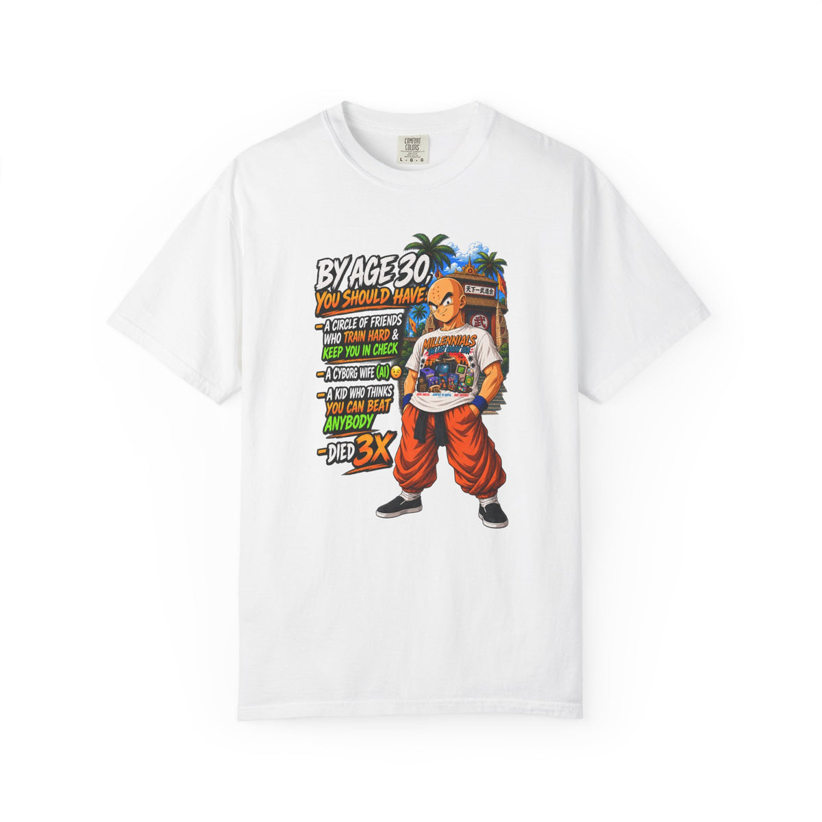 Krillin After 30 Bragging Rights — Anime Millennials Graphic Tee