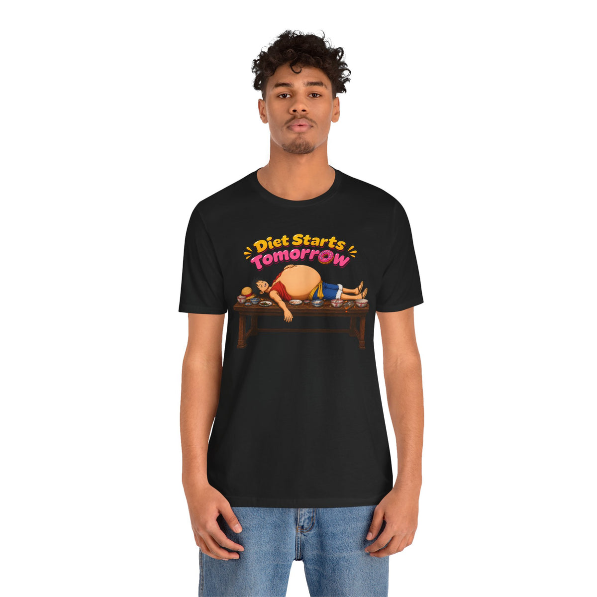Luffy Diet Starts Tomorrow- Unisex Jersey Short Sleeve Tee