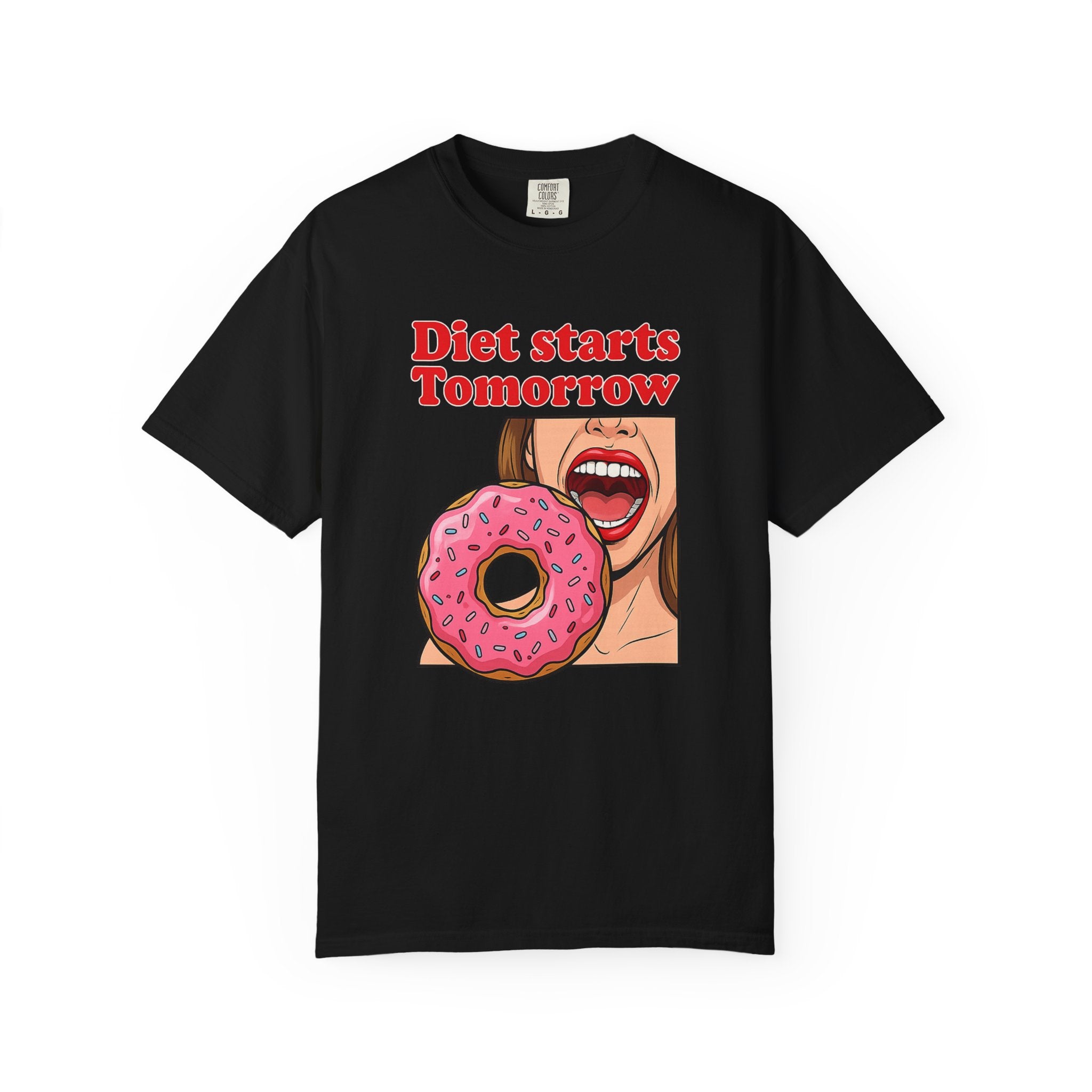 T-Shirt — "Diet Starts Tomorrow" Donut Graphic Tee