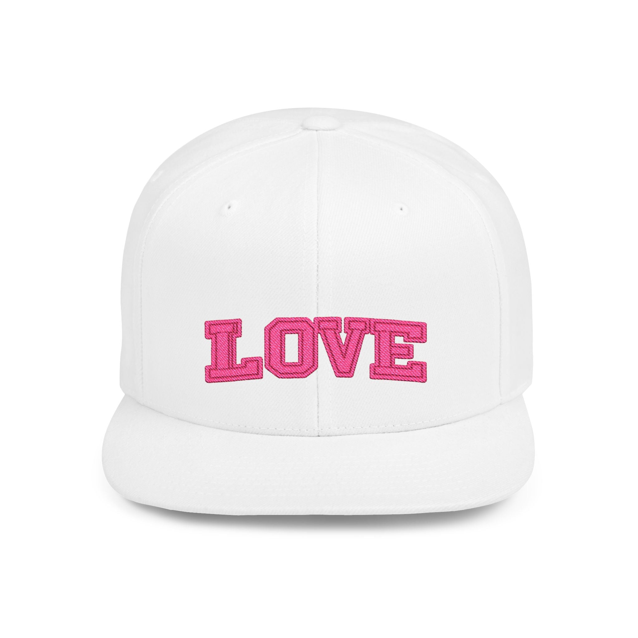 LOVE Pink Embroidered Snapback Hat