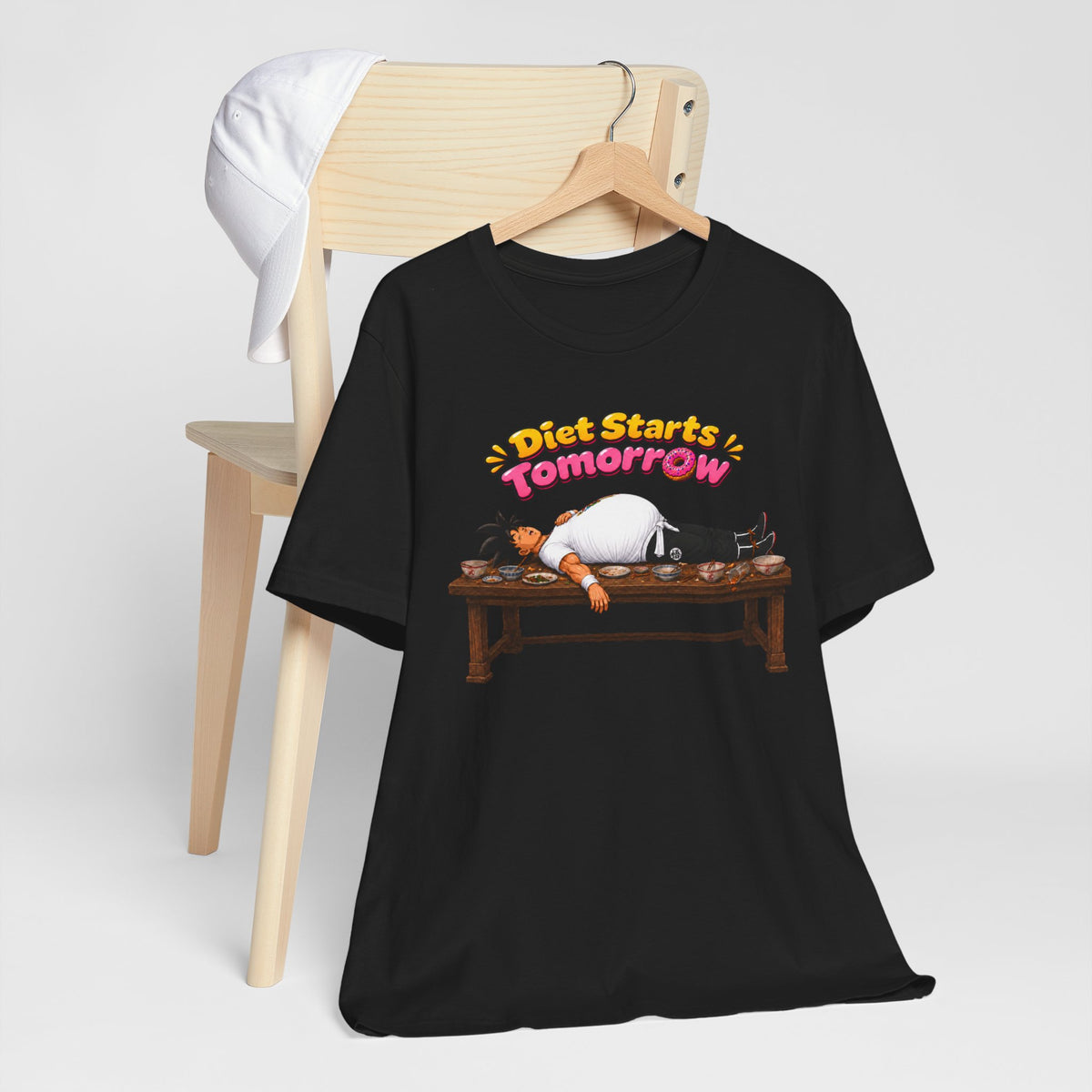 Goku Diet Starts Tomorrow T-Shirt — Funny Lazy Anime Graphic Tee