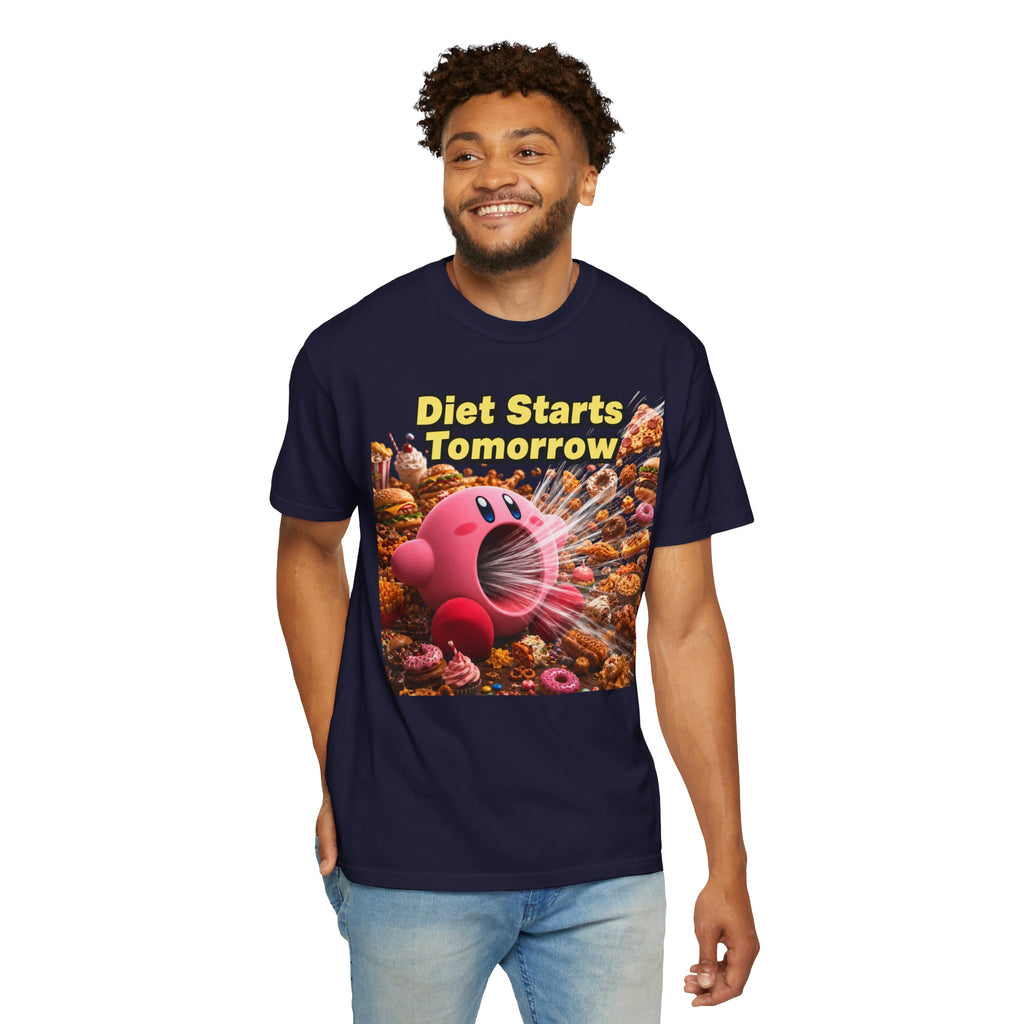 Kirby - Diet Starts Tomorrow T‑Shirt —  Food Humor Graphic Tee