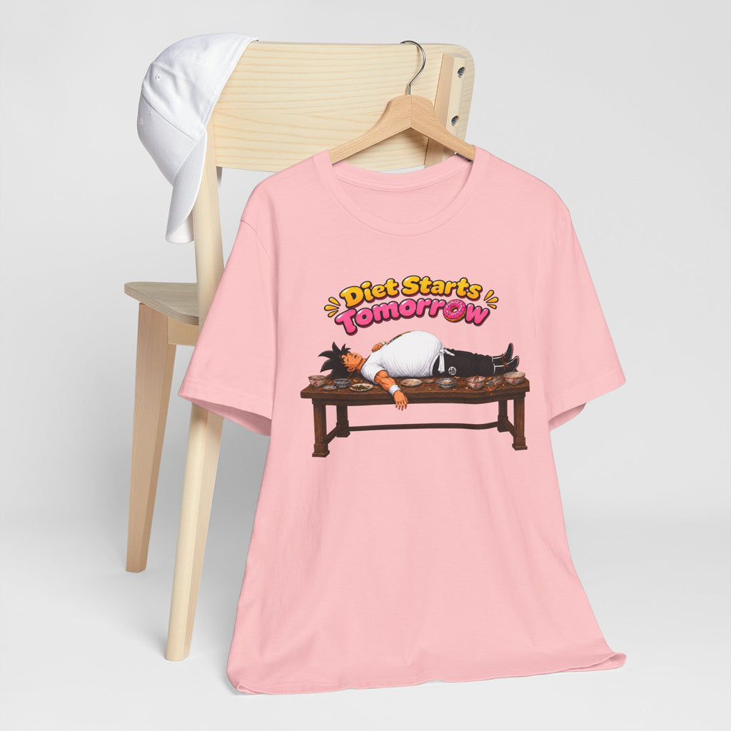 Goku Diet Starts Tomorrow T-Shirt — Funny Lazy Anime Graphic Tee