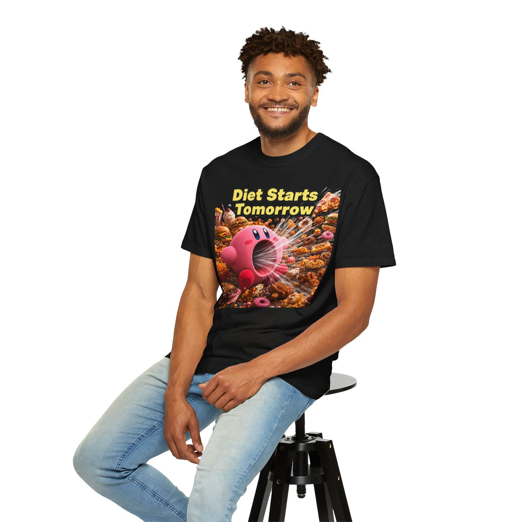 Kirby - Diet Starts Tomorrow T‑Shirt —  Food Humor Graphic Tee