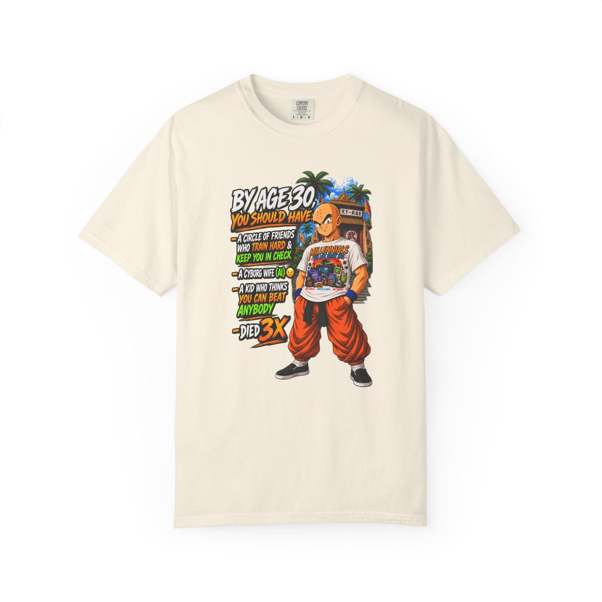 Krillin After 30 Bragging Rights — Anime Millennials Graphic Tee
