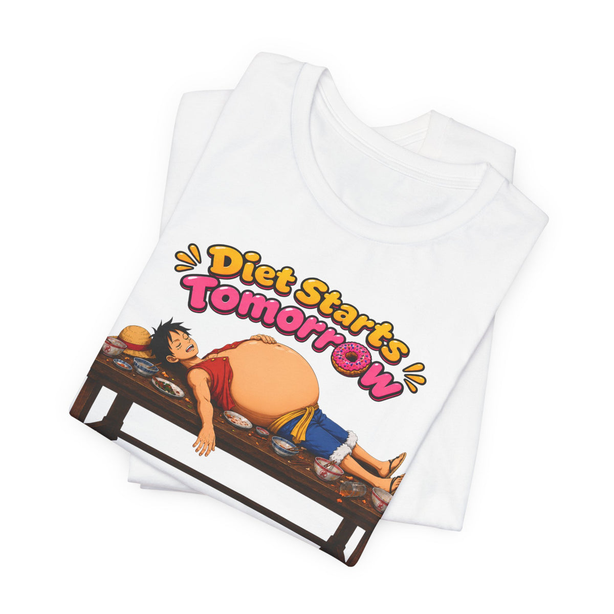 Luffy Diet Starts Tomorrow- Unisex Jersey Short Sleeve Tee