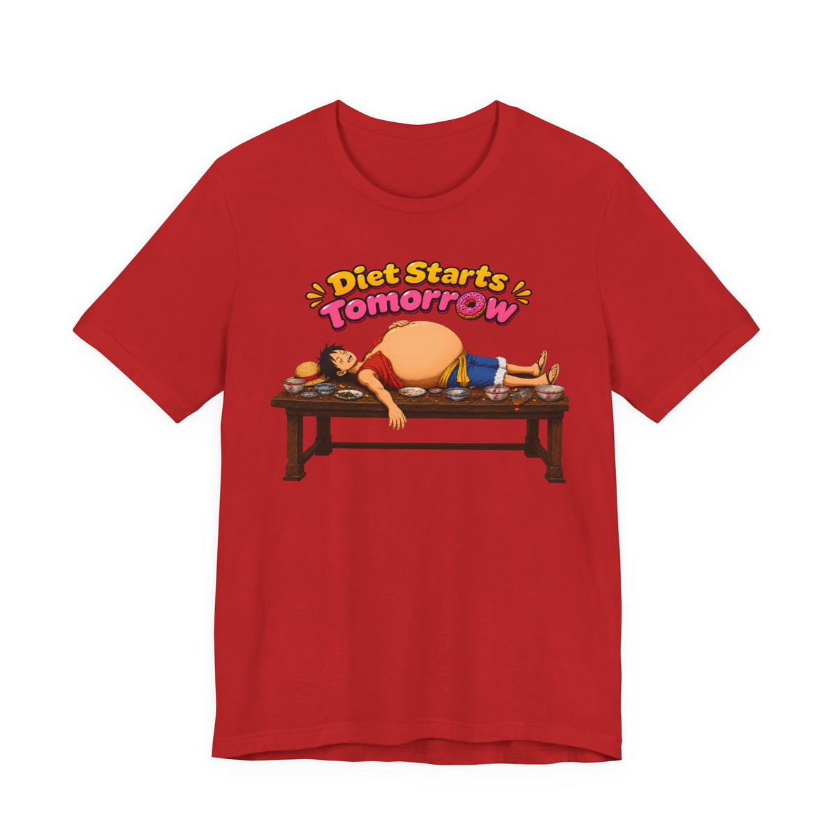 Luffy Diet Starts Tomorrow- Unisex Jersey Short Sleeve Tee