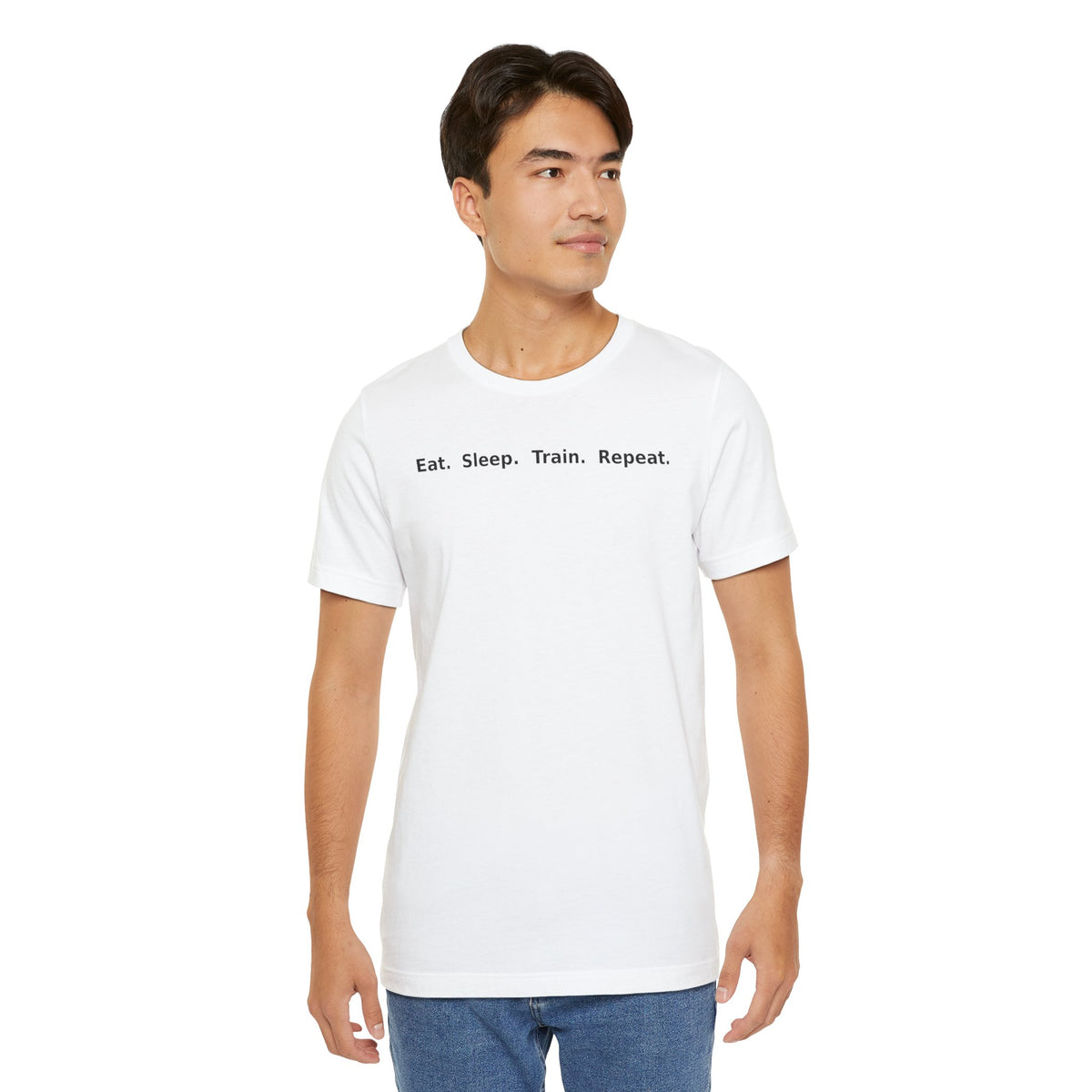 Eat. Sleep. Train. Repeat. Tee — Minimalist Music Symbols T‑Shirt