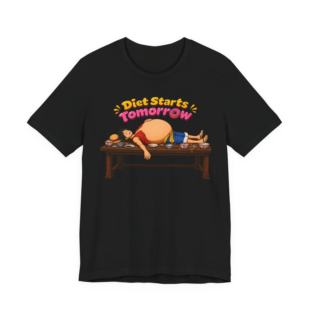 Luffy Diet Starts Tomorrow- Unisex Jersey Short Sleeve Tee