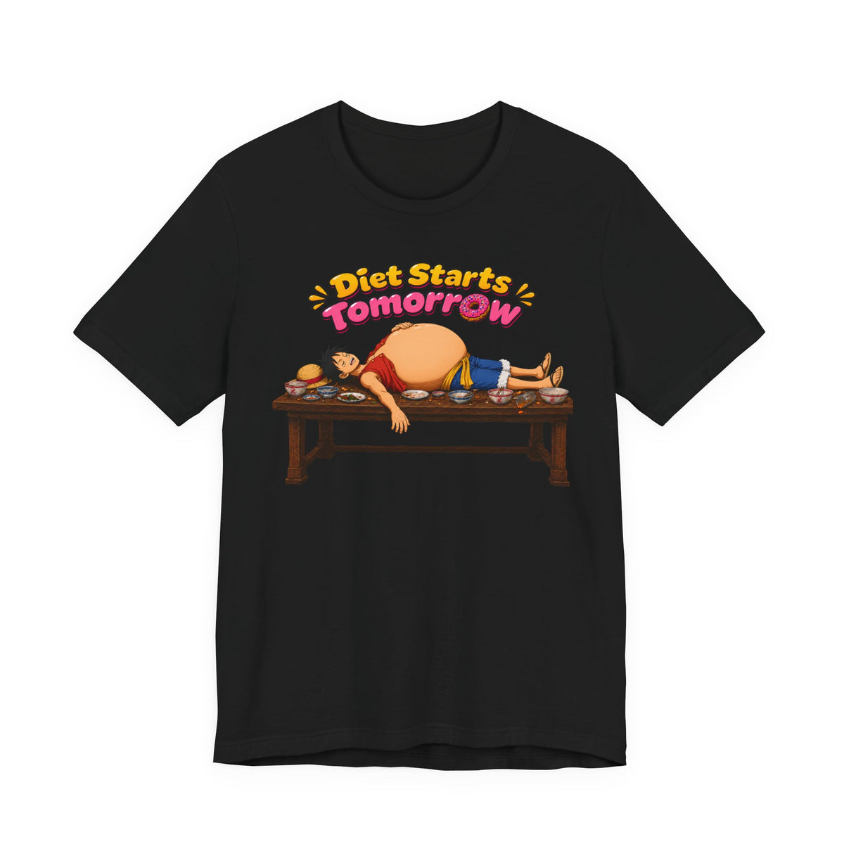 Luffy Diet Starts Tomorrow- Unisex Jersey Short Sleeve Tee