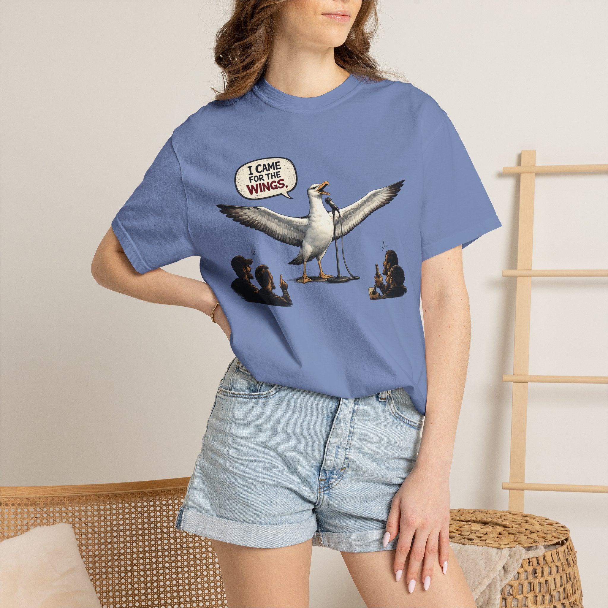 Albatross stand up Tee — "I Came For The Wings" Graphic T-Shirt