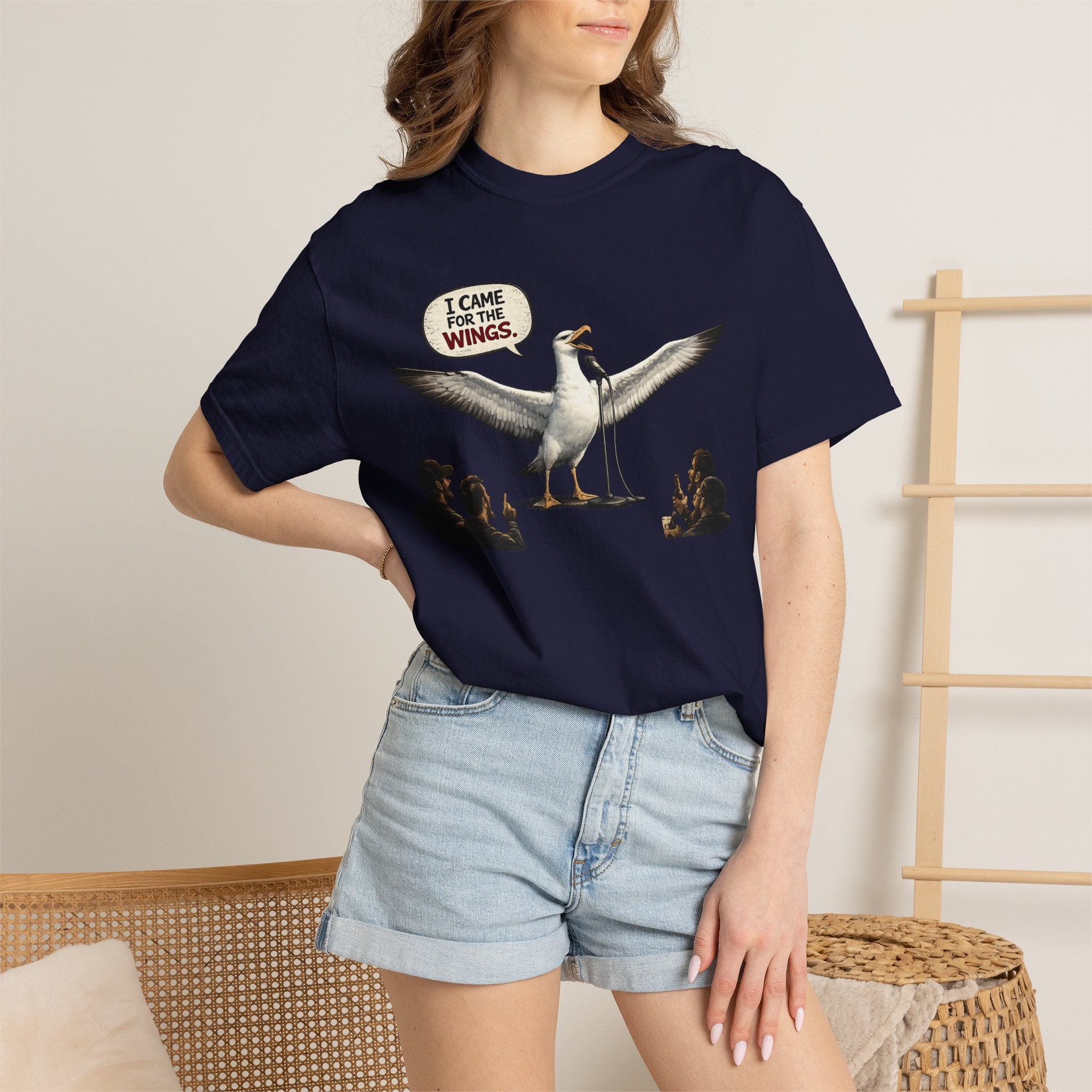 Albatross stand up Tee — "I Came For The Wings" Graphic T-Shirt