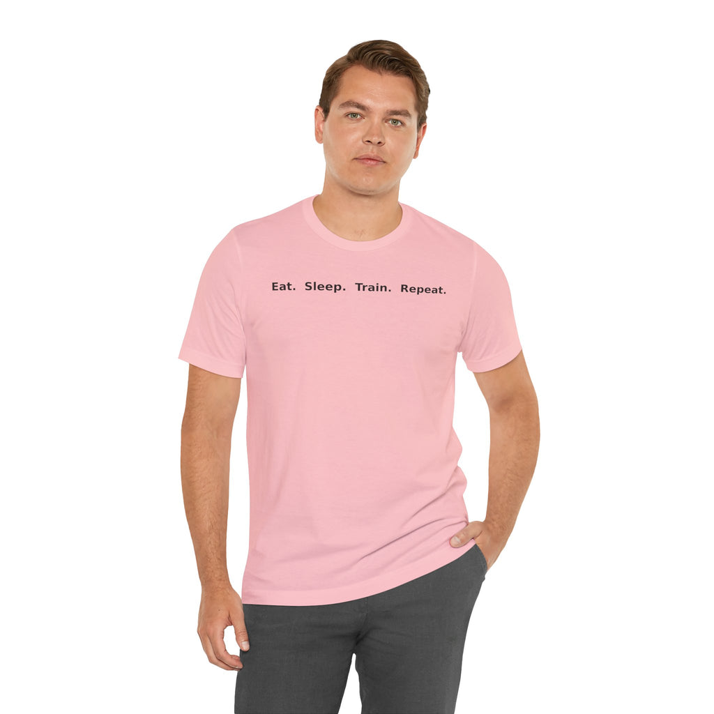 Eat. Sleep. Train. Repeat. Tee — Minimalist Music Symbols T‑Shirt