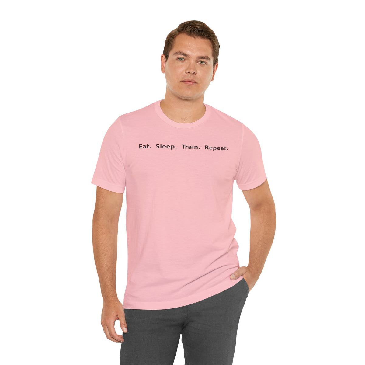 Eat. Sleep. Train. Repeat. Tee — Minimalist Music Symbols T‑Shirt