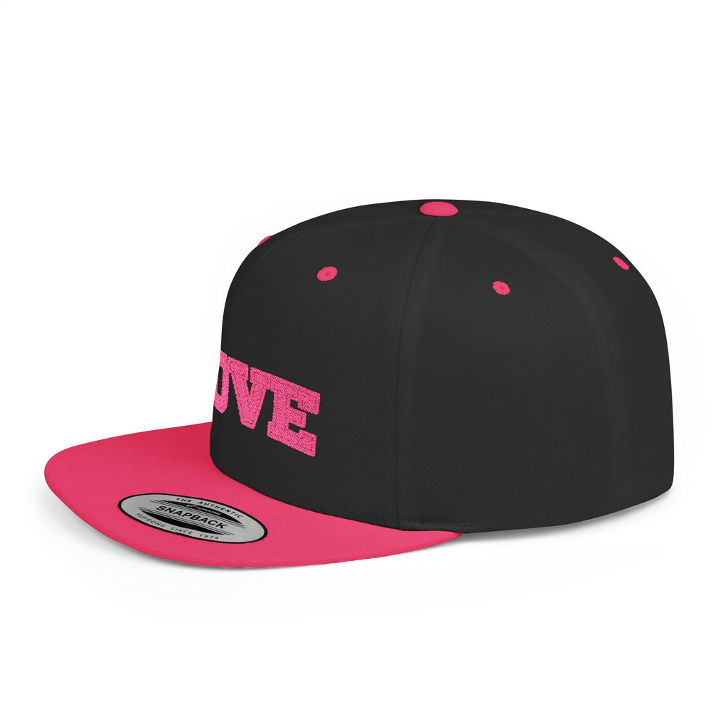 LOVE Pink Embroidered Snapback Hat