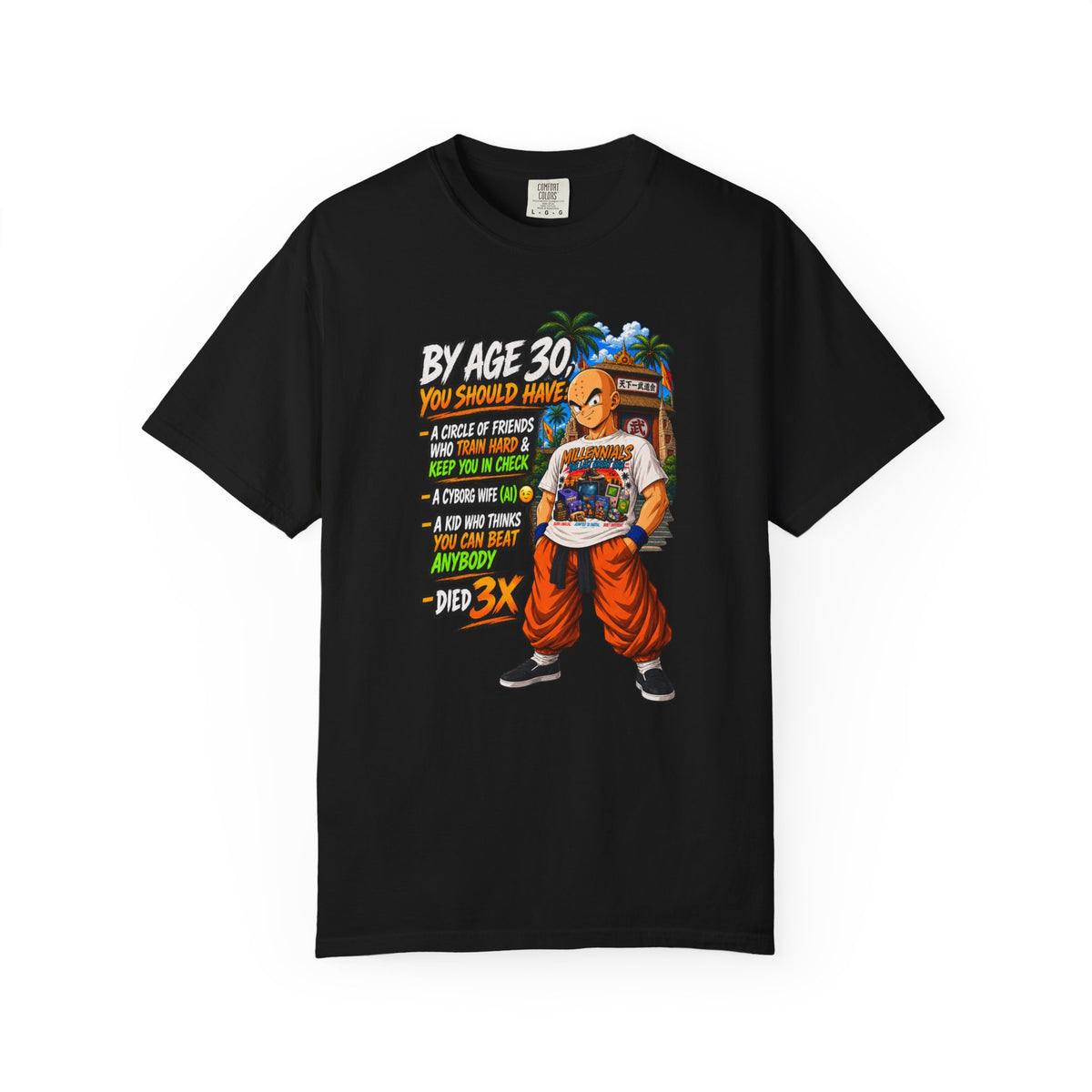 Krillin After 30 Bragging Rights — Anime Millennials Graphic Tee