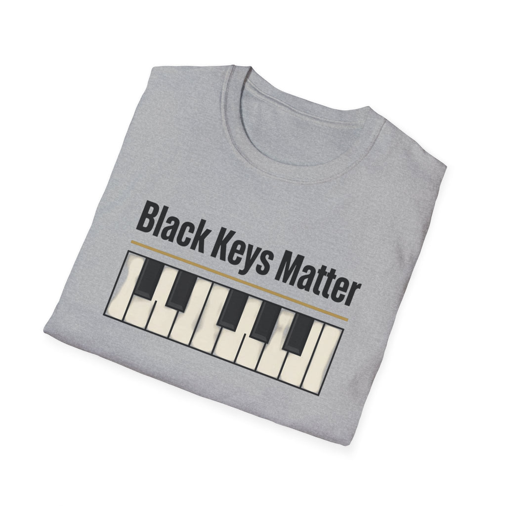 Piano Black Keys Matter Funny Music Shirt – Piano Player Gift Graphic Tee