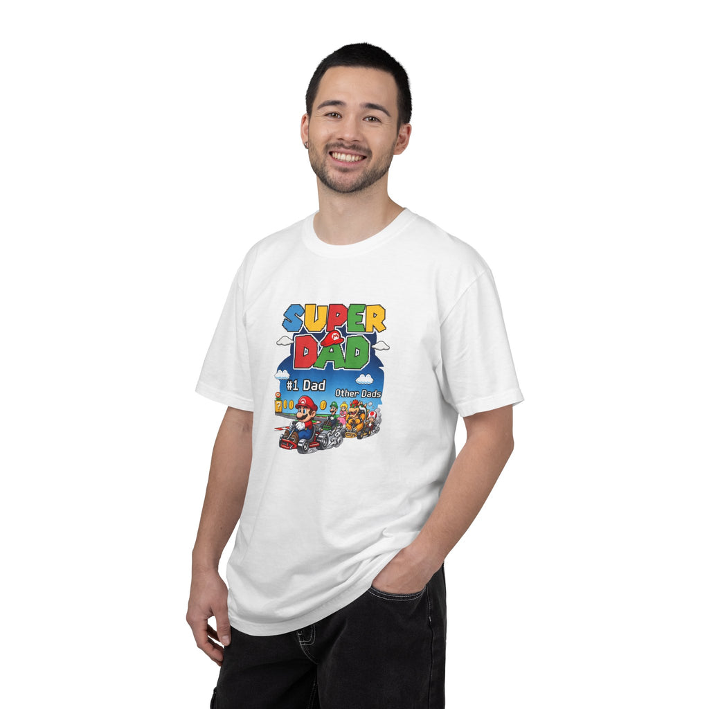 T-Shirt — "Super Dad" Retro Racing Gamer Tee (No.1 Dad)