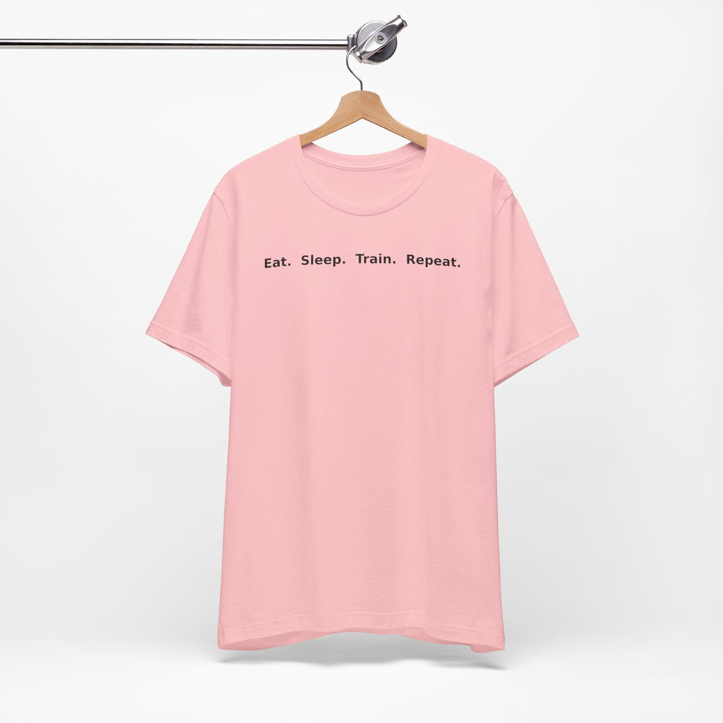 Eat. Sleep. Train. Repeat. Tee — Minimalist Music Symbols T‑Shirt