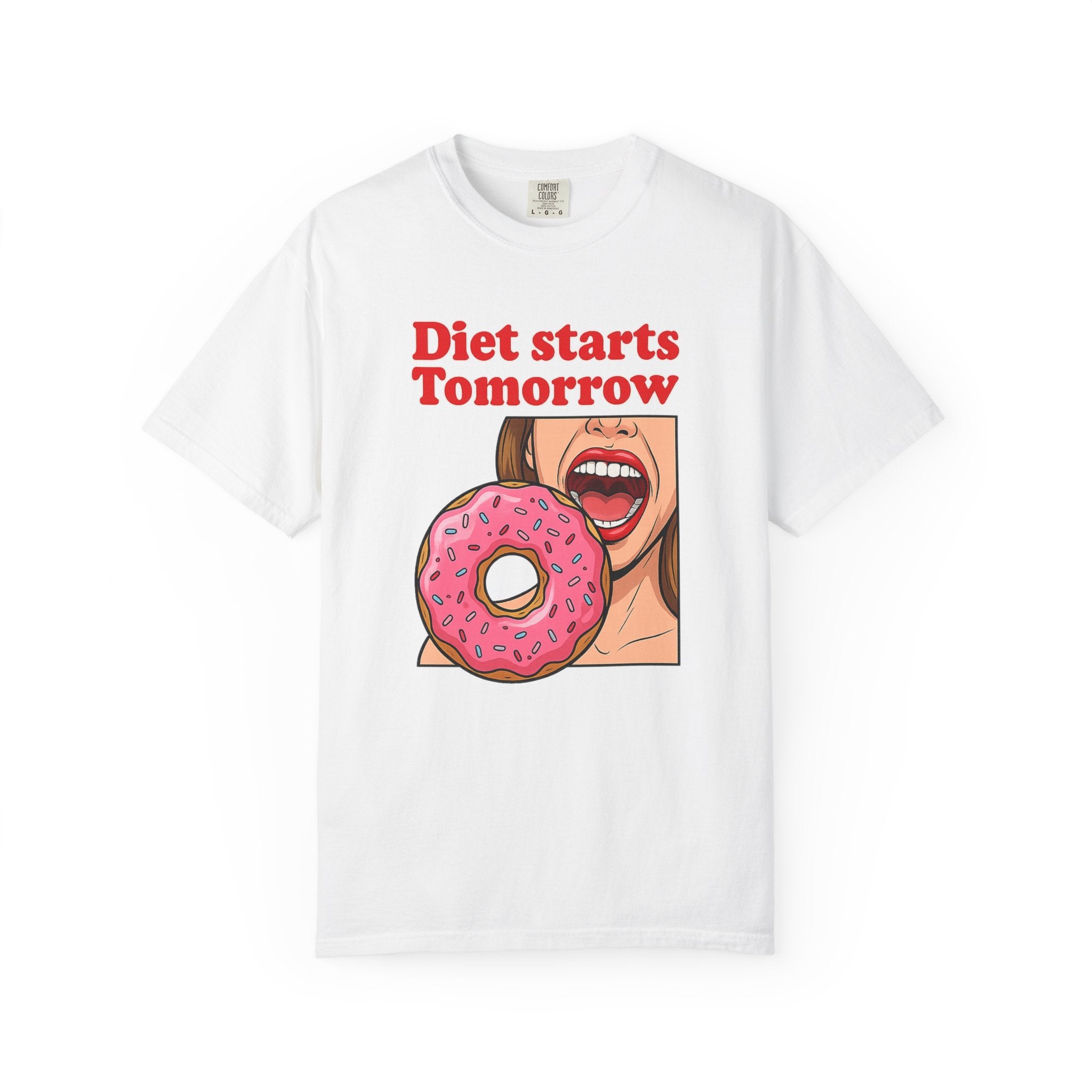 T-Shirt — "Diet Starts Tomorrow" Donut Graphic Tee