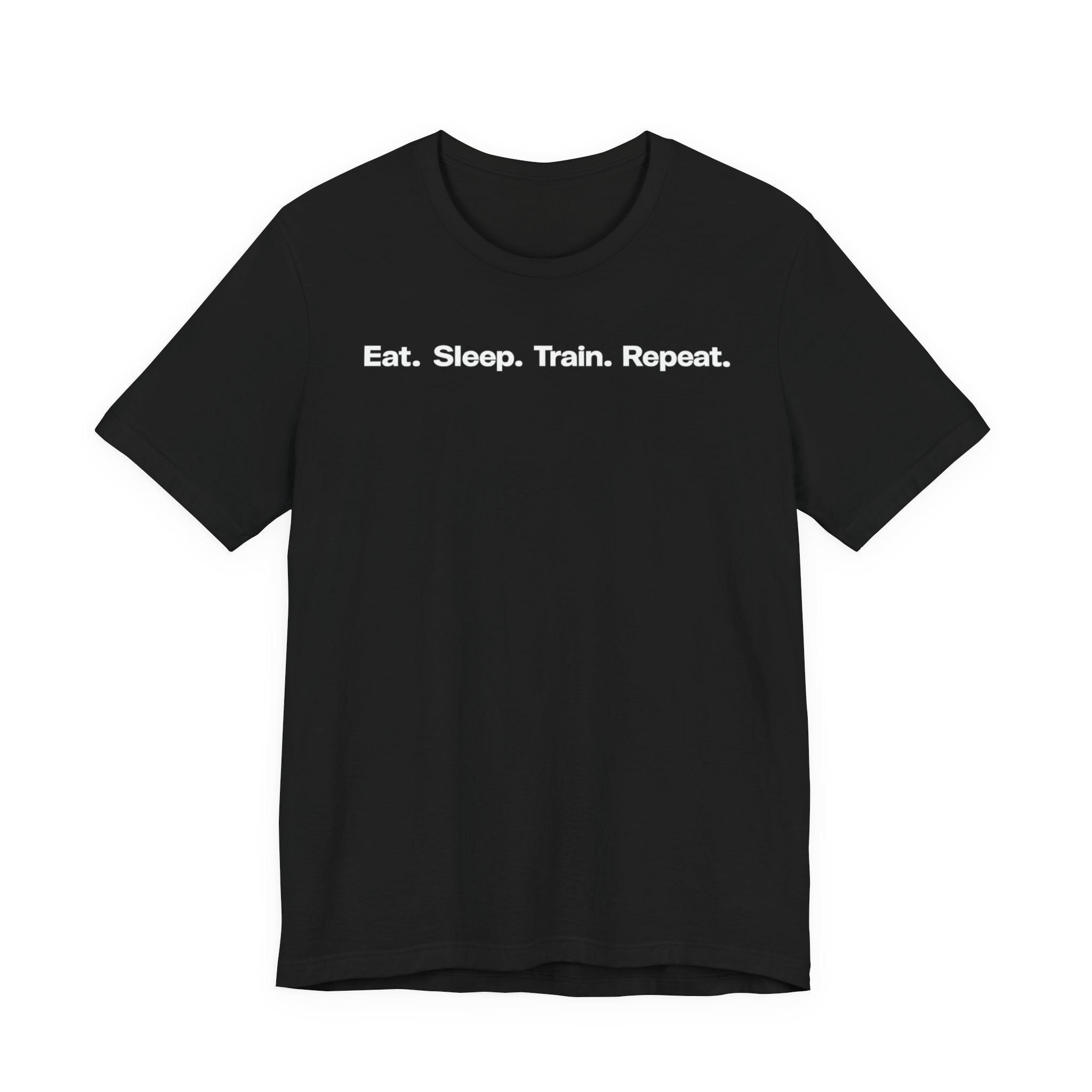 Eat. Sleep. Train. Repeat. Tee — Minimalist Music Symbols T‑Shirt