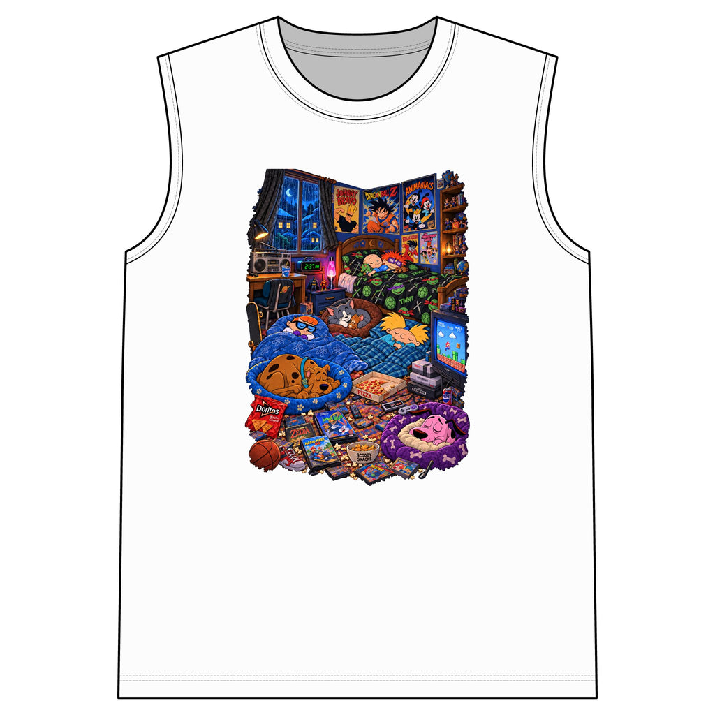 The Ultimate Cartoon Sleepover Sleeveless Tee