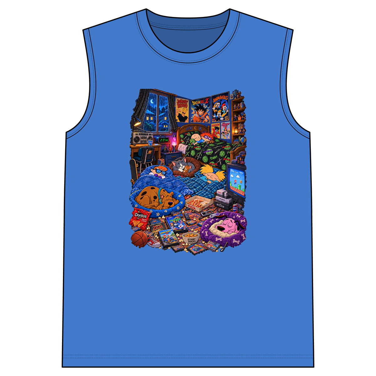 The Ultimate Cartoon Sleepover Sleeveless Tee