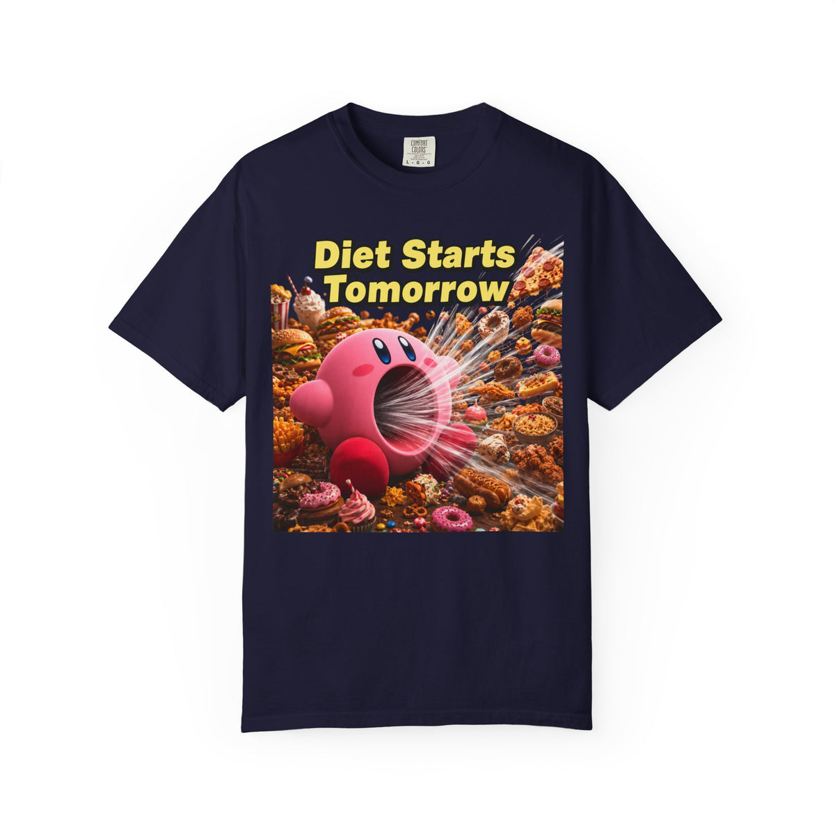 Kirby - Diet Starts Tomorrow T‑Shirt —  Food Humor Graphic Tee