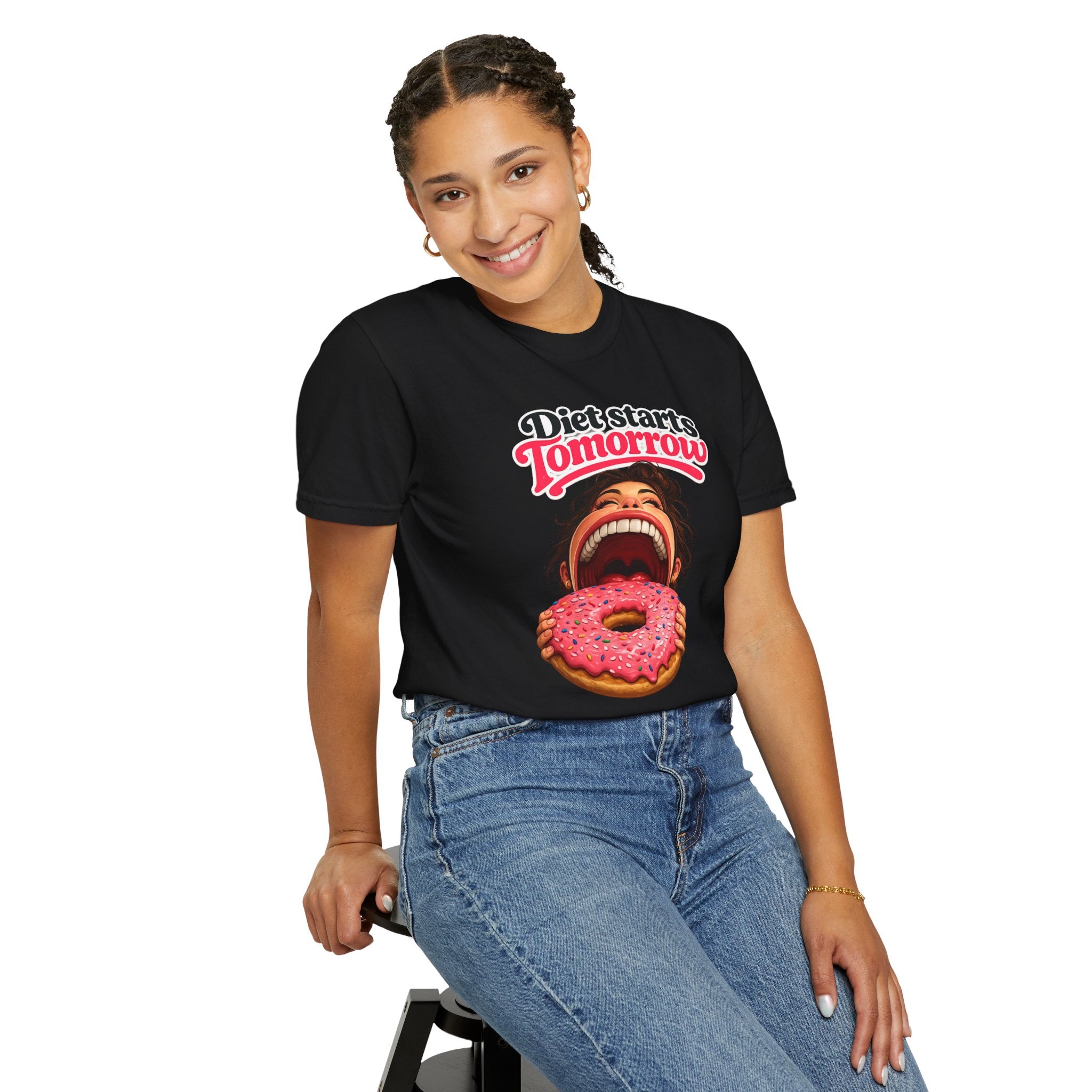 Diet Starts Tomorrow T-Shirt — Funny Donut Graphic Tee