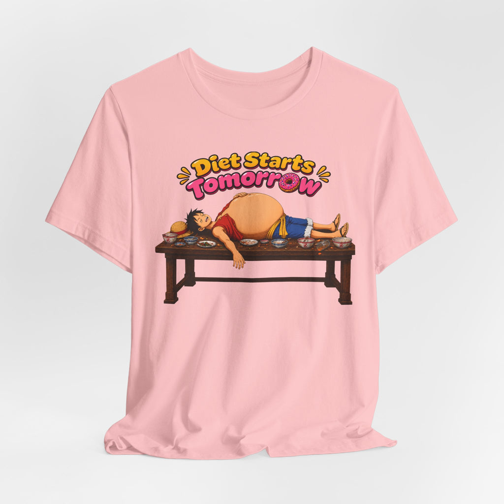 Luffy Diet Starts Tomorrow- Unisex Jersey Short Sleeve Tee