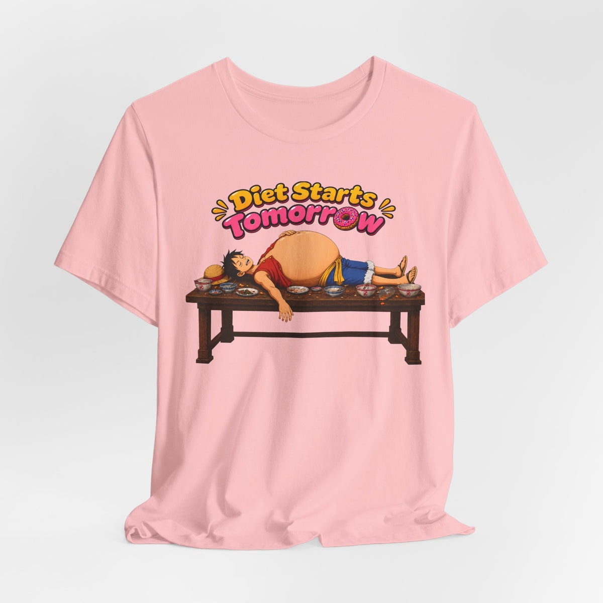 Luffy Diet Starts Tomorrow- Unisex Jersey Short Sleeve Tee