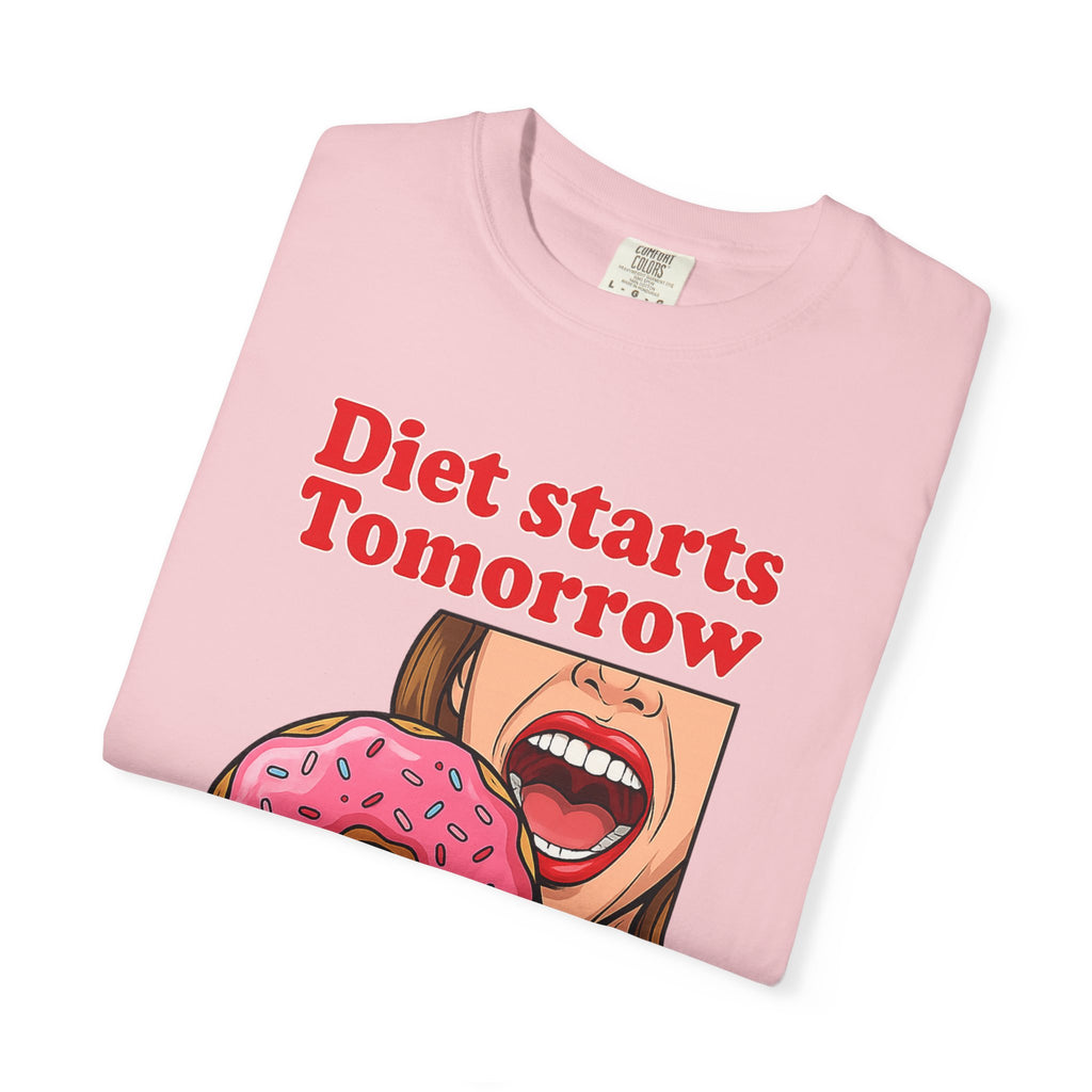 T-Shirt — "Diet Starts Tomorrow" Donut Graphic Tee