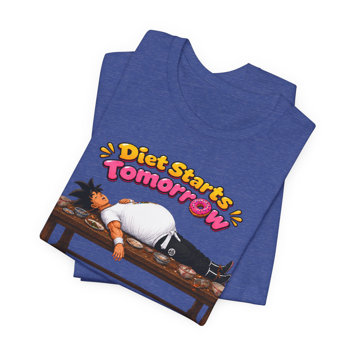 Goku Diet Starts Tomorrow T-Shirt — Funny Lazy Anime Graphic Tee