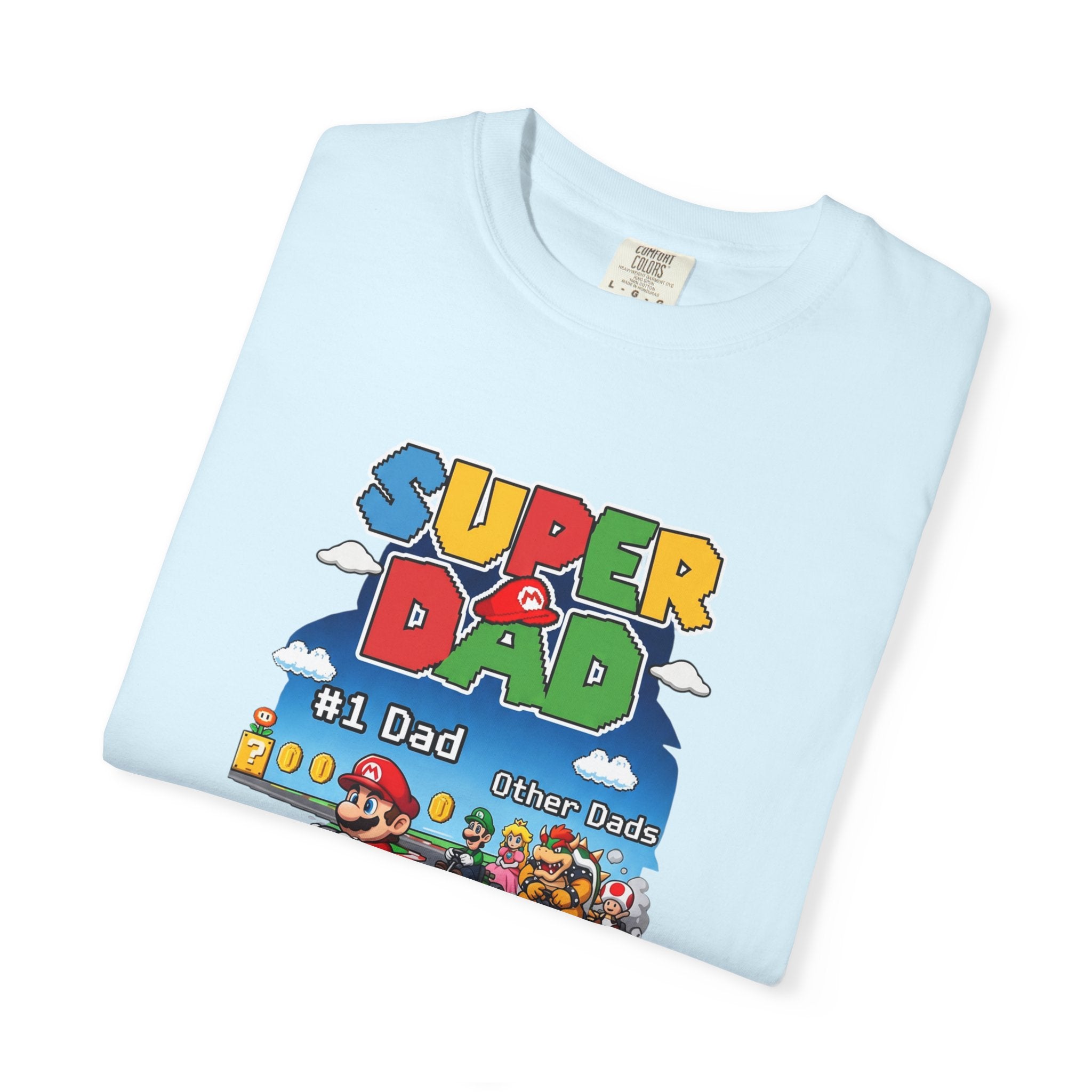 T-Shirt — "Super Dad" Retro Racing Gamer Tee (No.1 Dad)