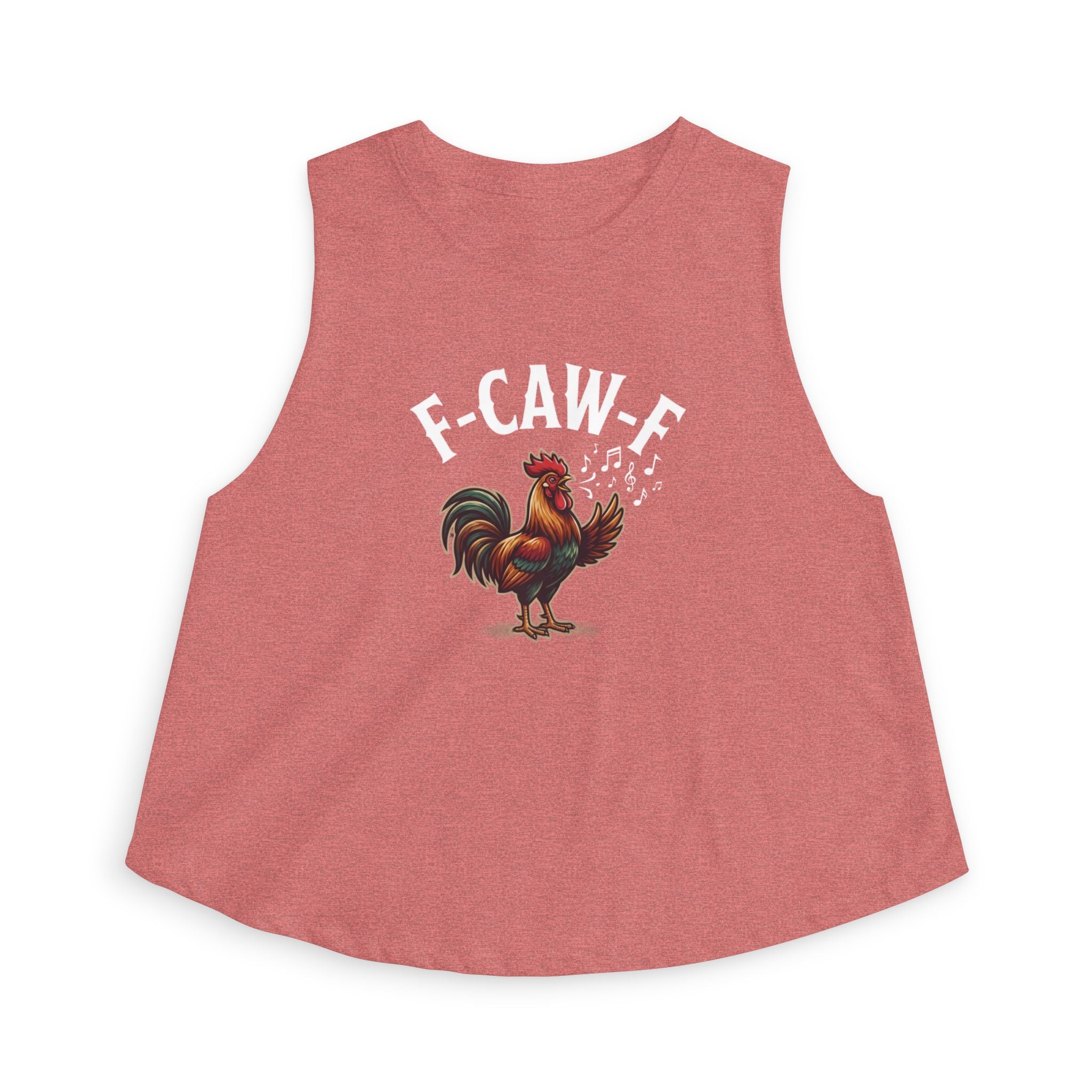 Rooster "F-Caw-F" Funny Farm Animal Women's Crop Top