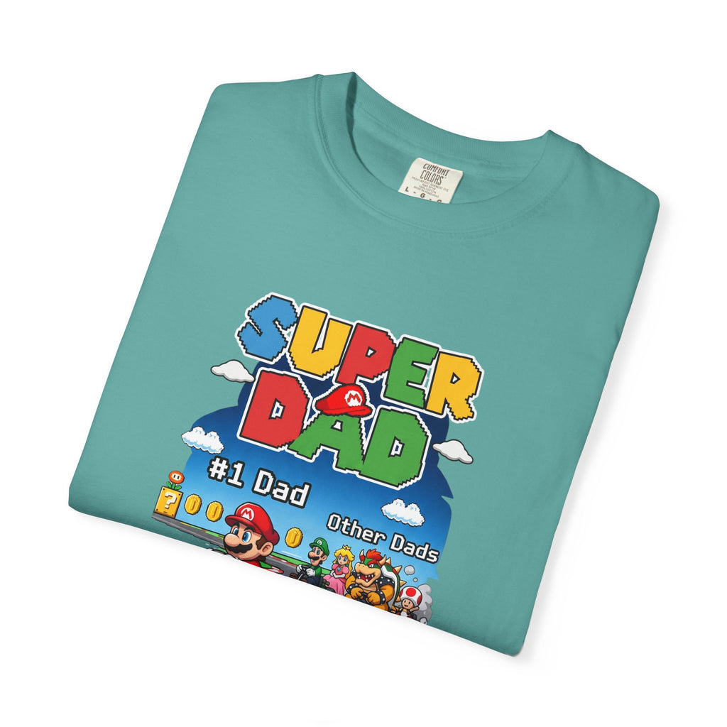T-Shirt — "Super Dad" Retro Racing Gamer Tee (No.1 Dad)