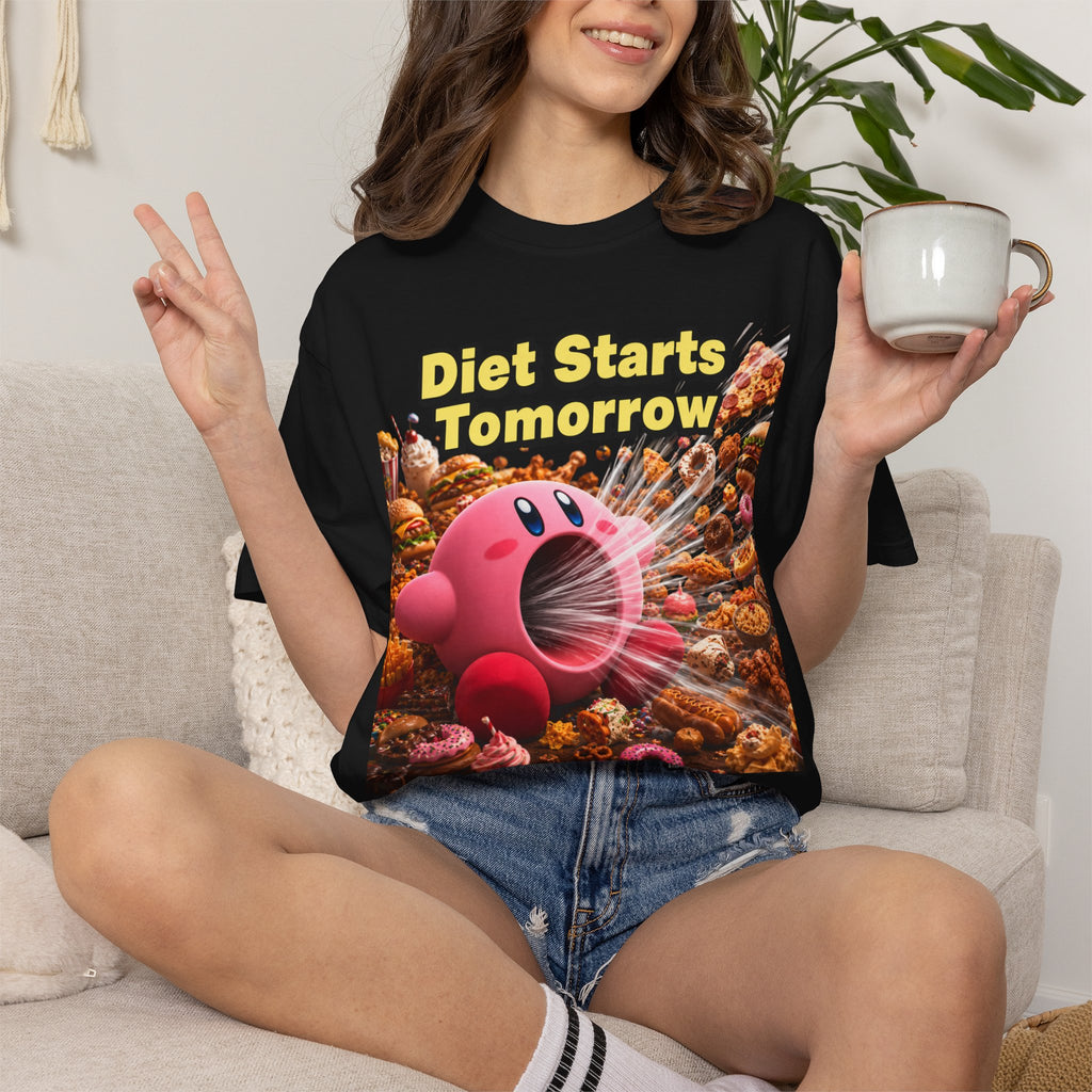 Kirby - Diet Starts Tomorrow T‑Shirt —  Food Humor Graphic Tee