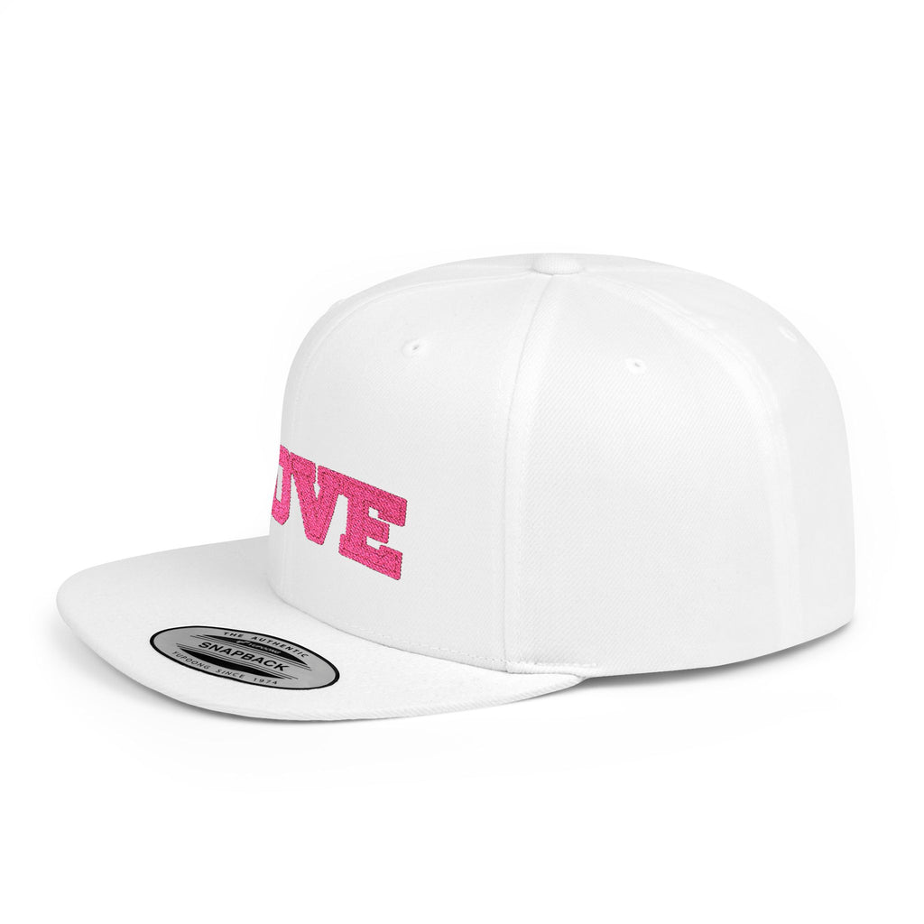 LOVE Pink Embroidered Snapback Hat