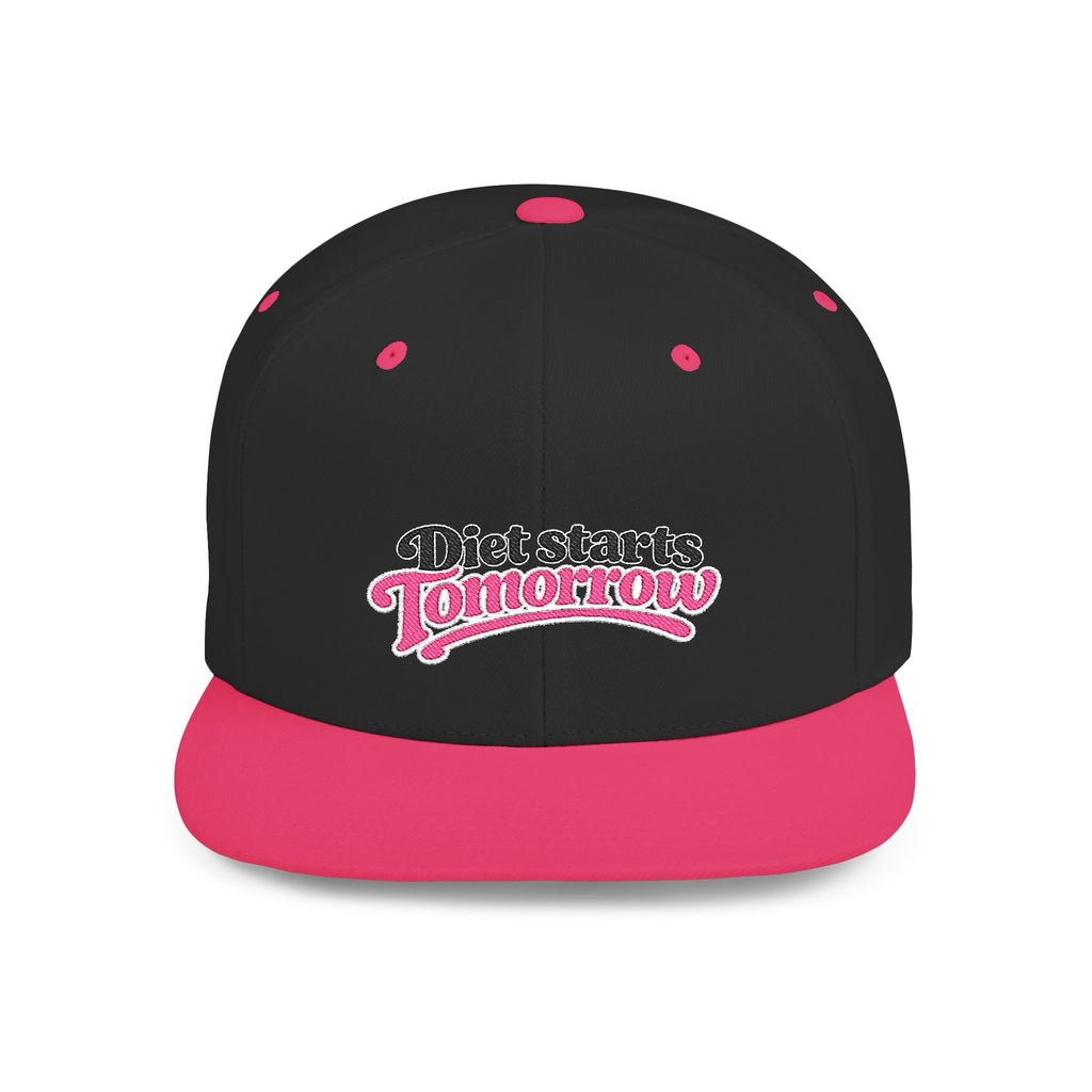 Diet Starts Tomorrow Embroidered Snapback Hat