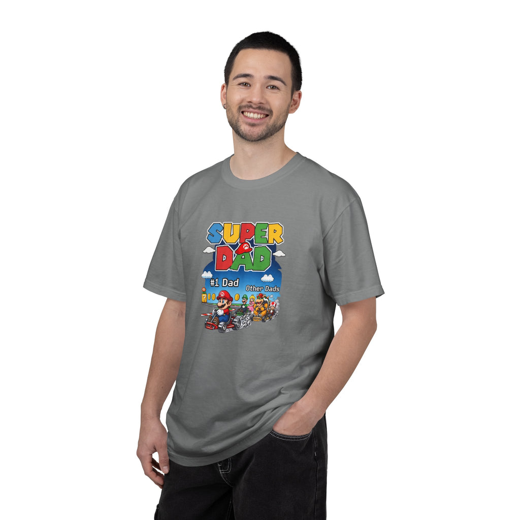 T-Shirt — "Super Dad" Retro Racing Gamer Tee (No.1 Dad)