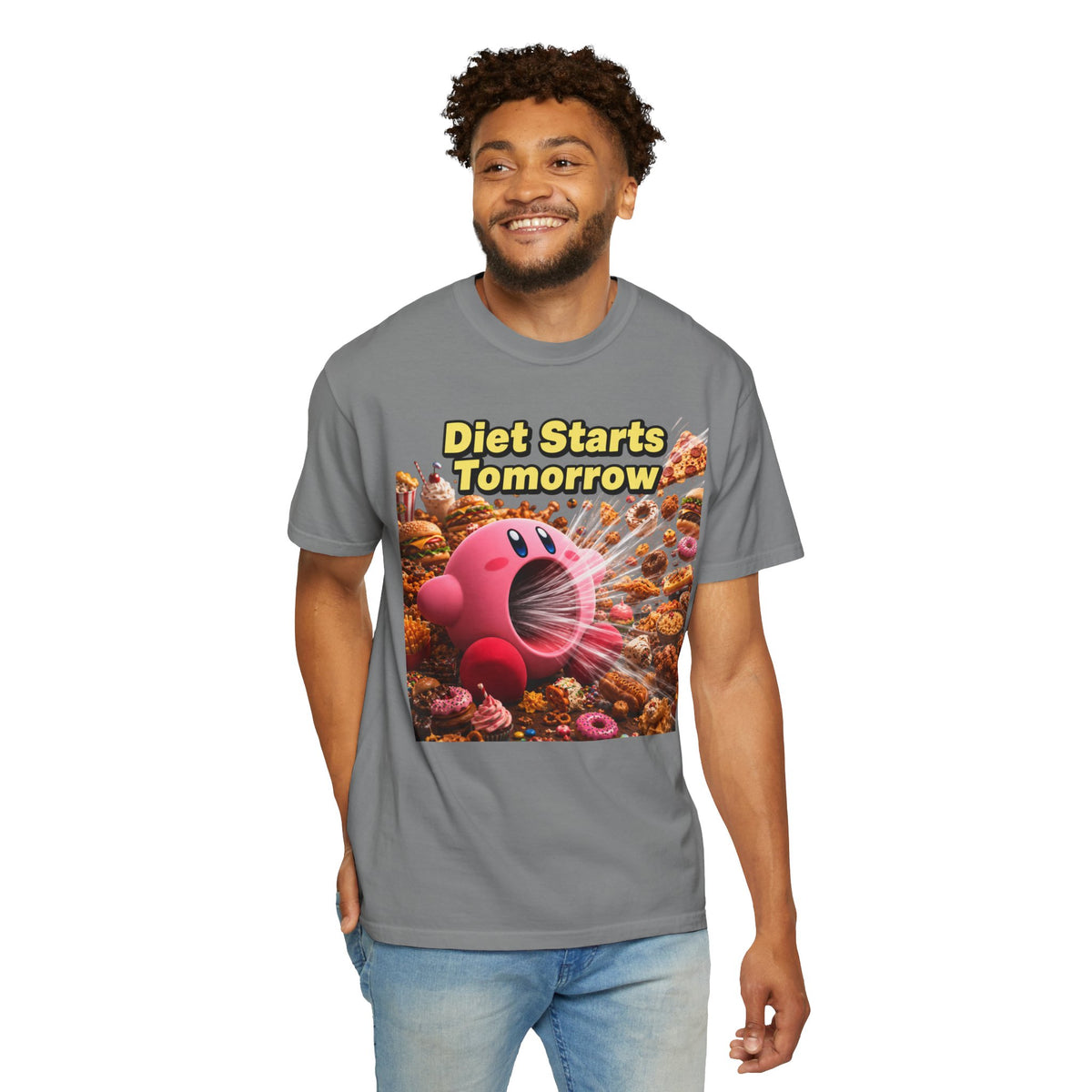 Kirby - Diet Starts Tomorrow T‑Shirt —  Food Humor Graphic Tee