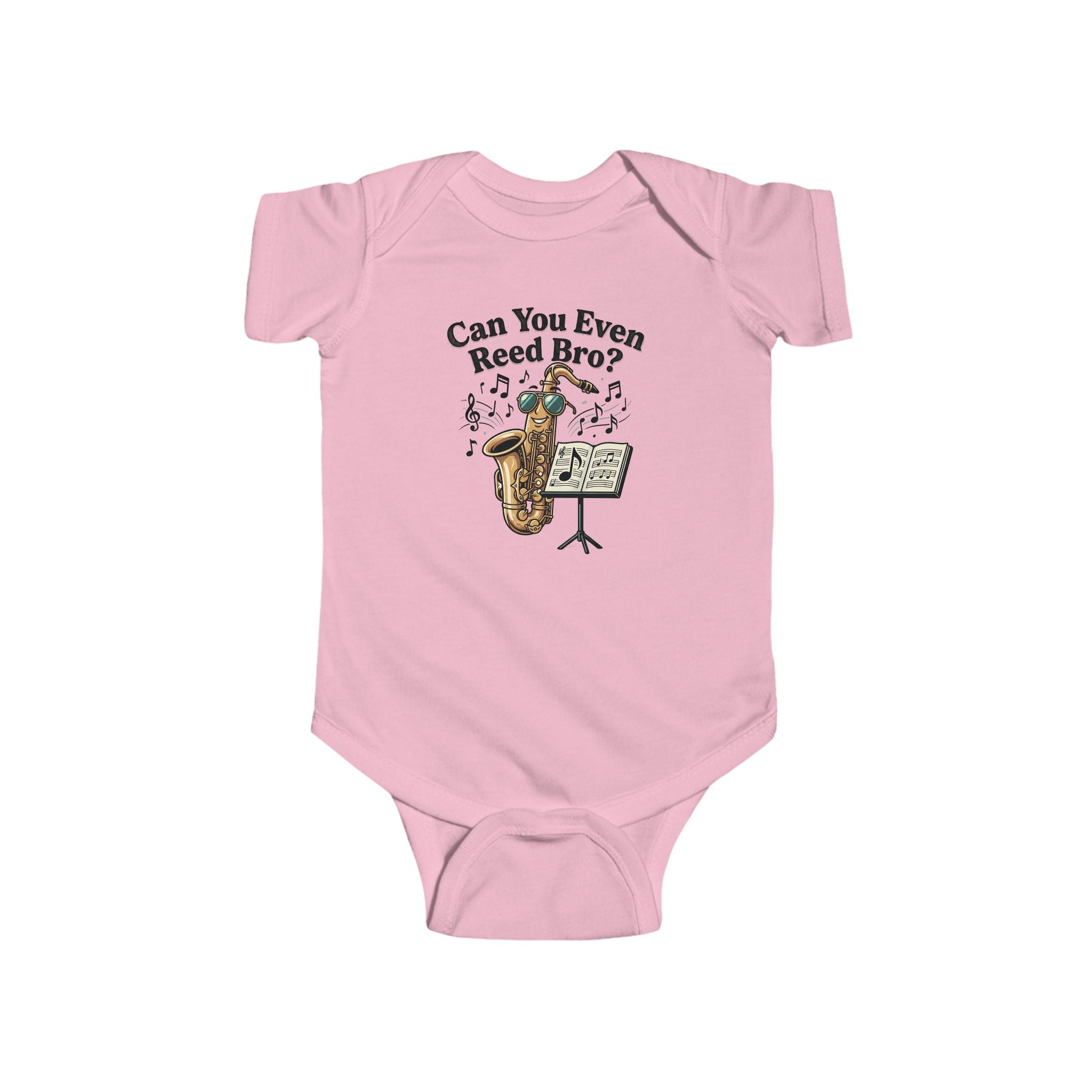 Baby Bodysuit - "Can You Even Reed Bro?" Saxophone Musician Infant Onesie