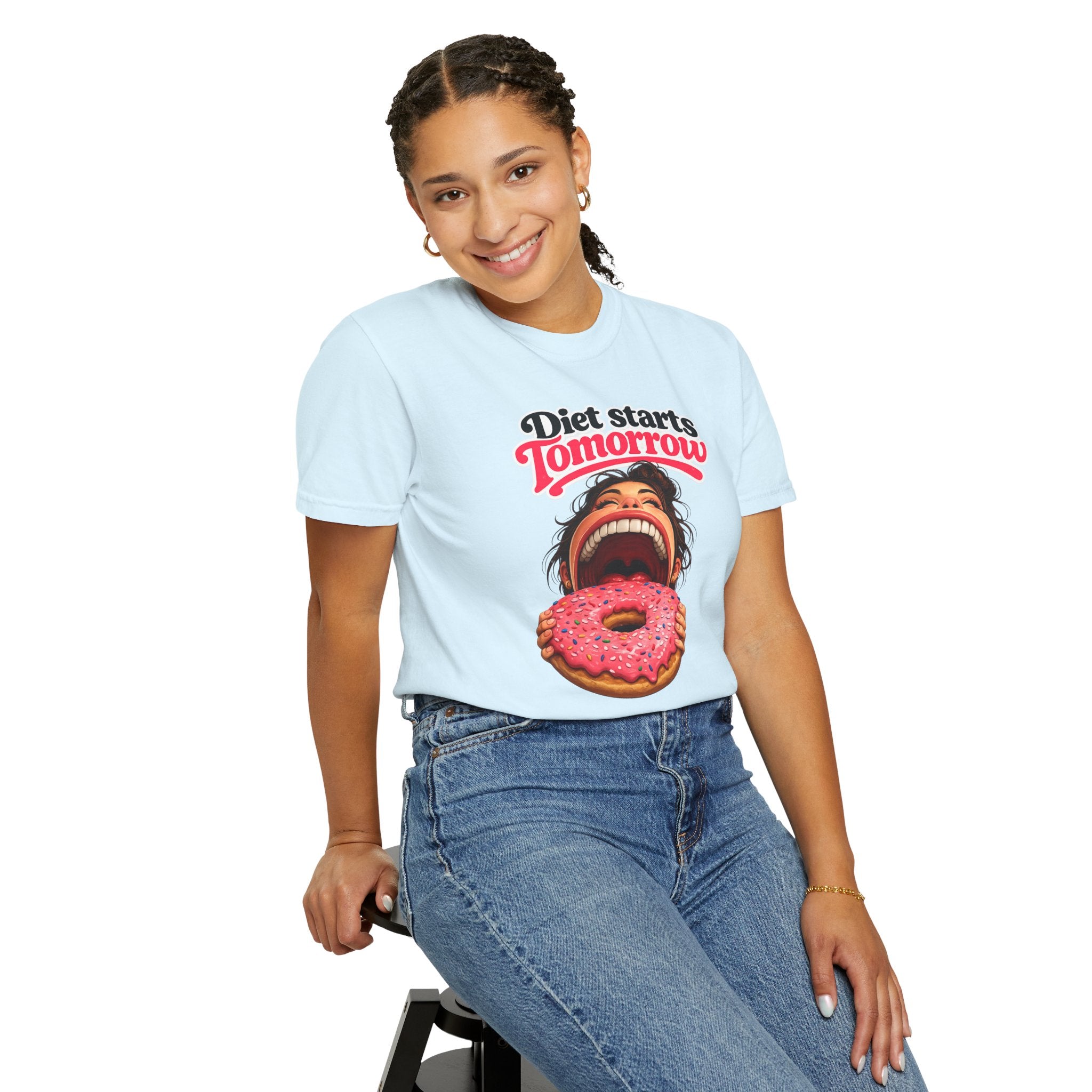 Diet Starts Tomorrow T-Shirt — Funny Donut Graphic Tee