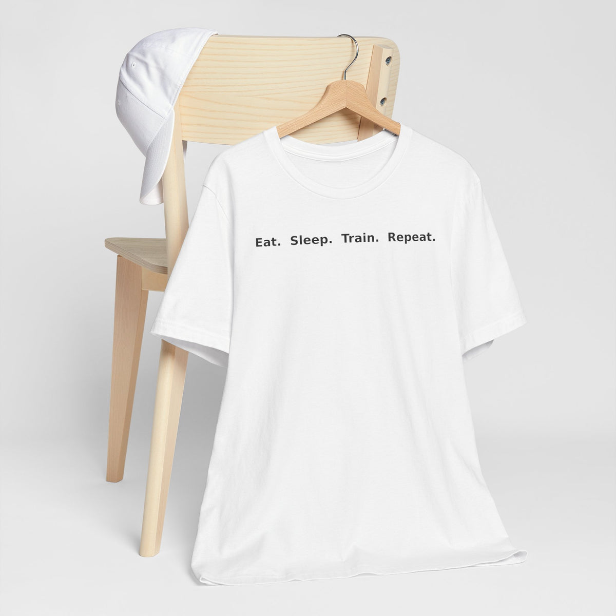 Eat. Sleep. Train. Repeat. Tee — Minimalist Music Symbols T‑Shirt