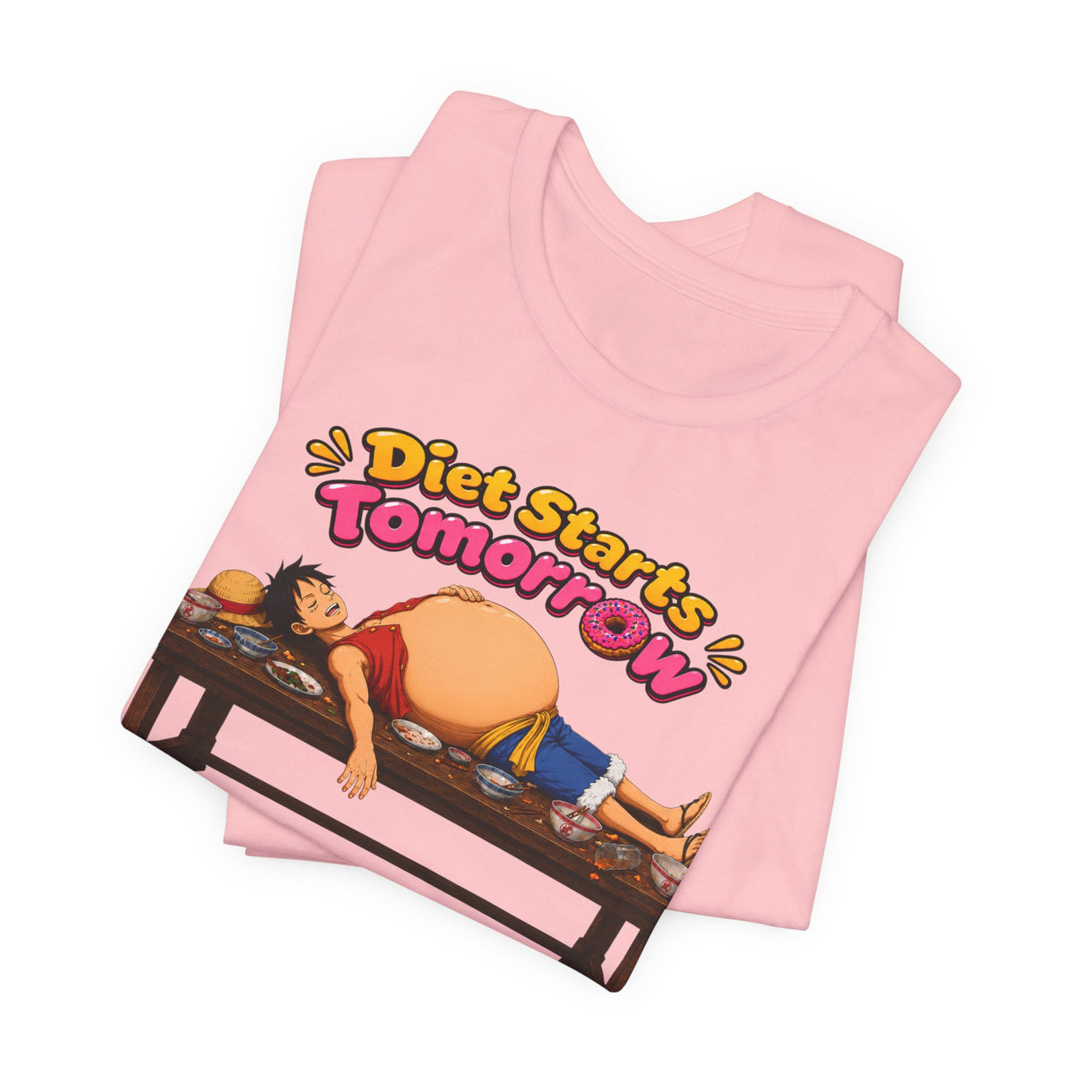 Luffy Diet Starts Tomorrow- Unisex Jersey Short Sleeve Tee